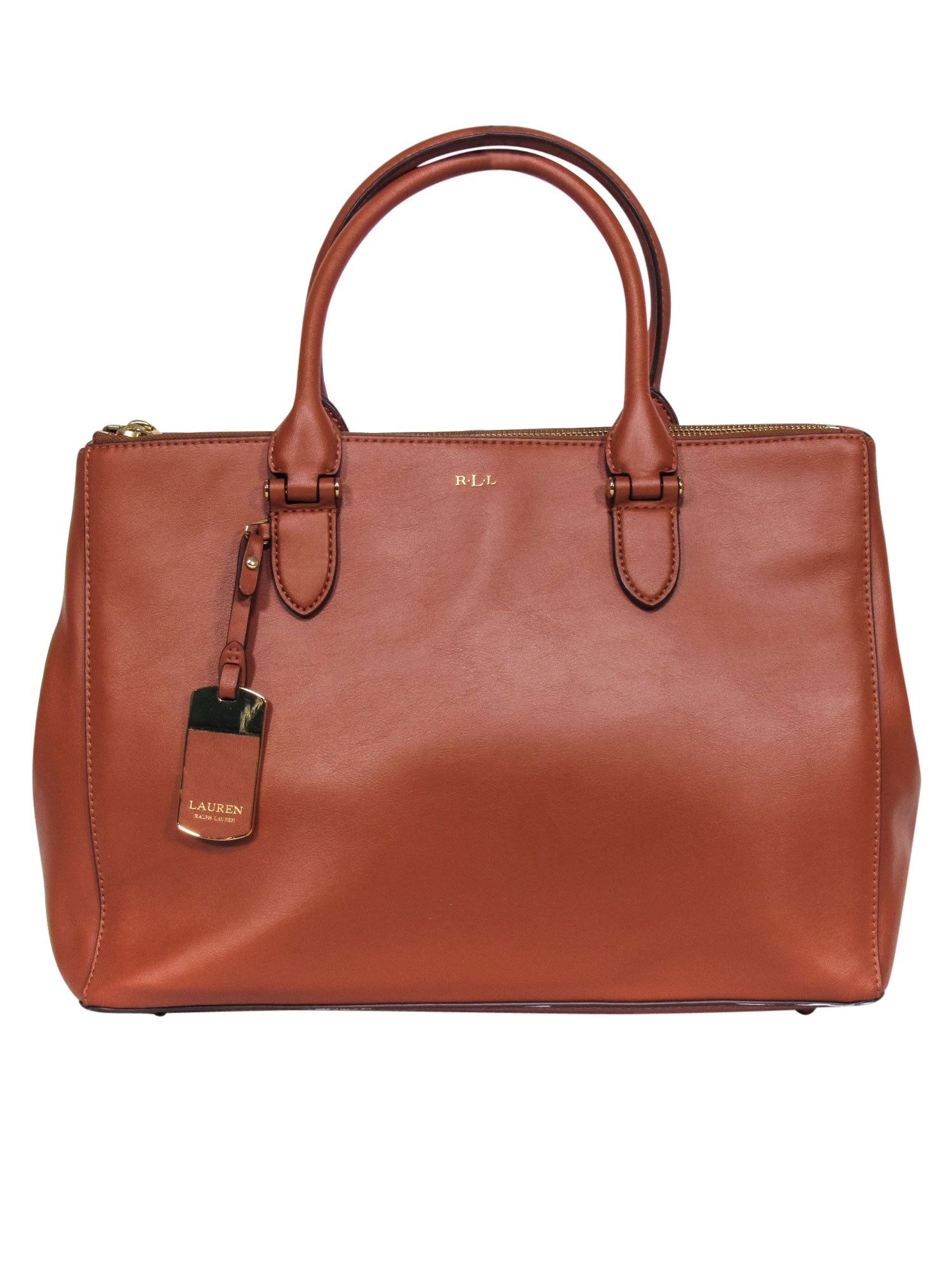 Lauren Ralph Lauren - Stunning Tan Leather Large Tote Bag