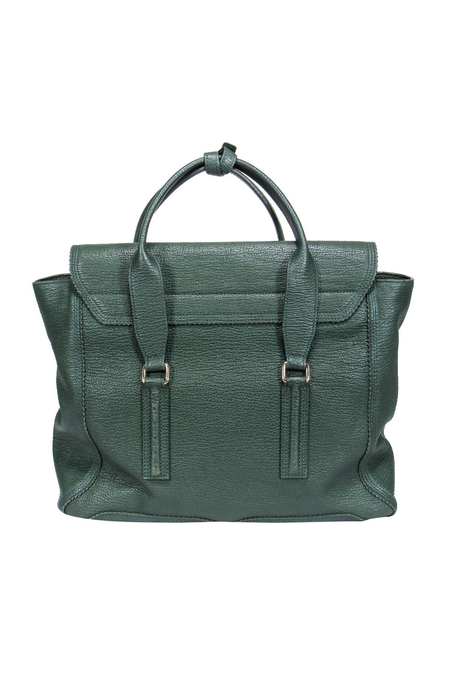 3.1 Phillip Lim - Gorgeous Green Textured Large Leather Satchel