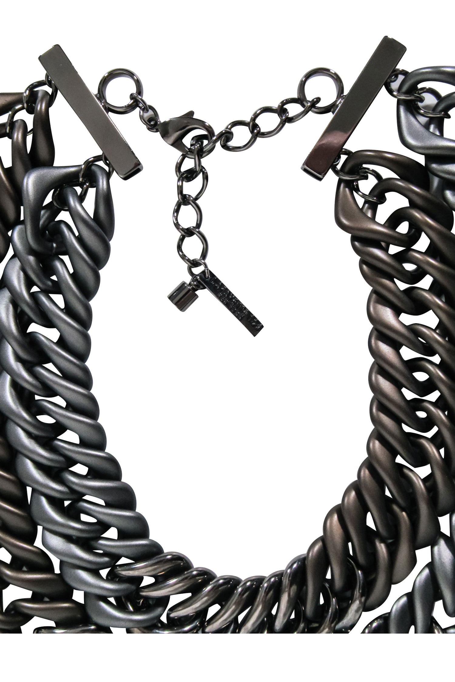 Lafayette 148 - Striking Gun Metal Grey Thick Chain Necklace