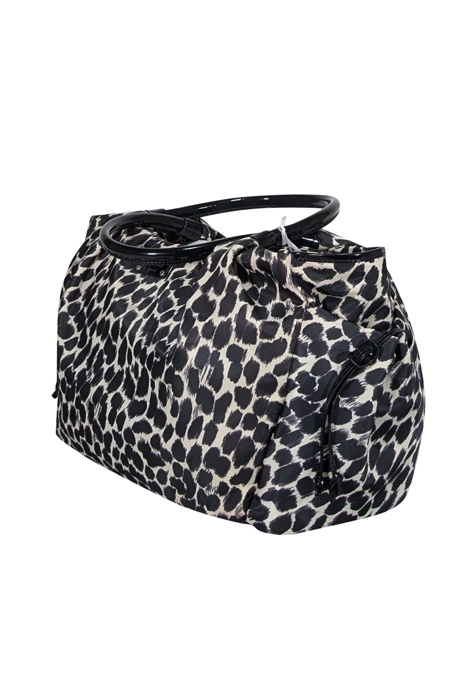 Kate Spade Stevie Baby Tote Bag: Cream & Black Leopard Print Nylon
