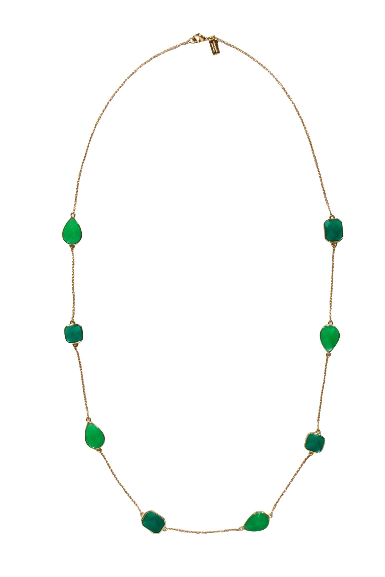Kate Spade Gold & Green Gem Long Necklace - A Stunning Statement Piece