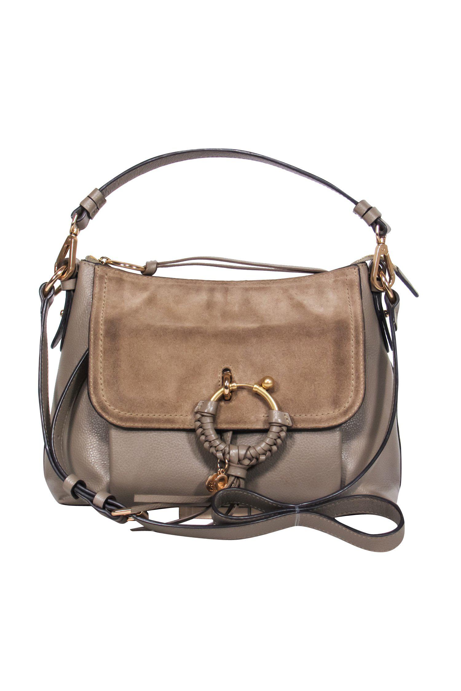 See by Chloe - Stunning Greenish Grey Pebbled Leather Crossbody with Hardware Design