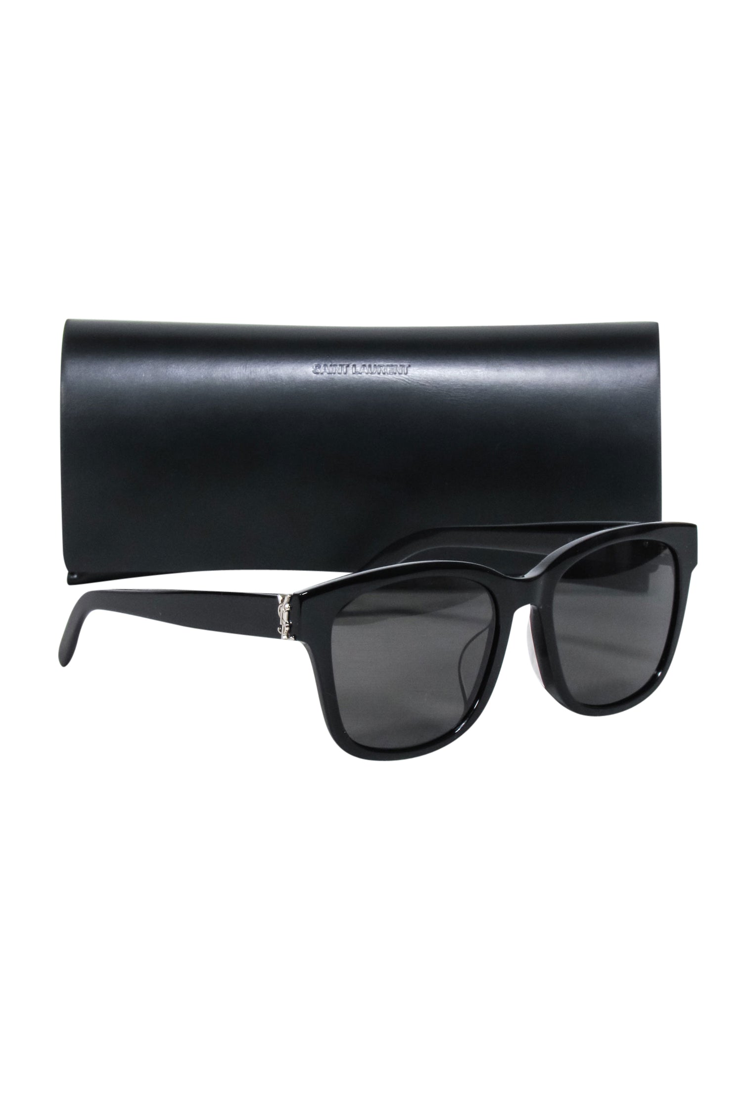 Yves Saint Laurent - Chic Black Square Sunglasses with Logo Detail