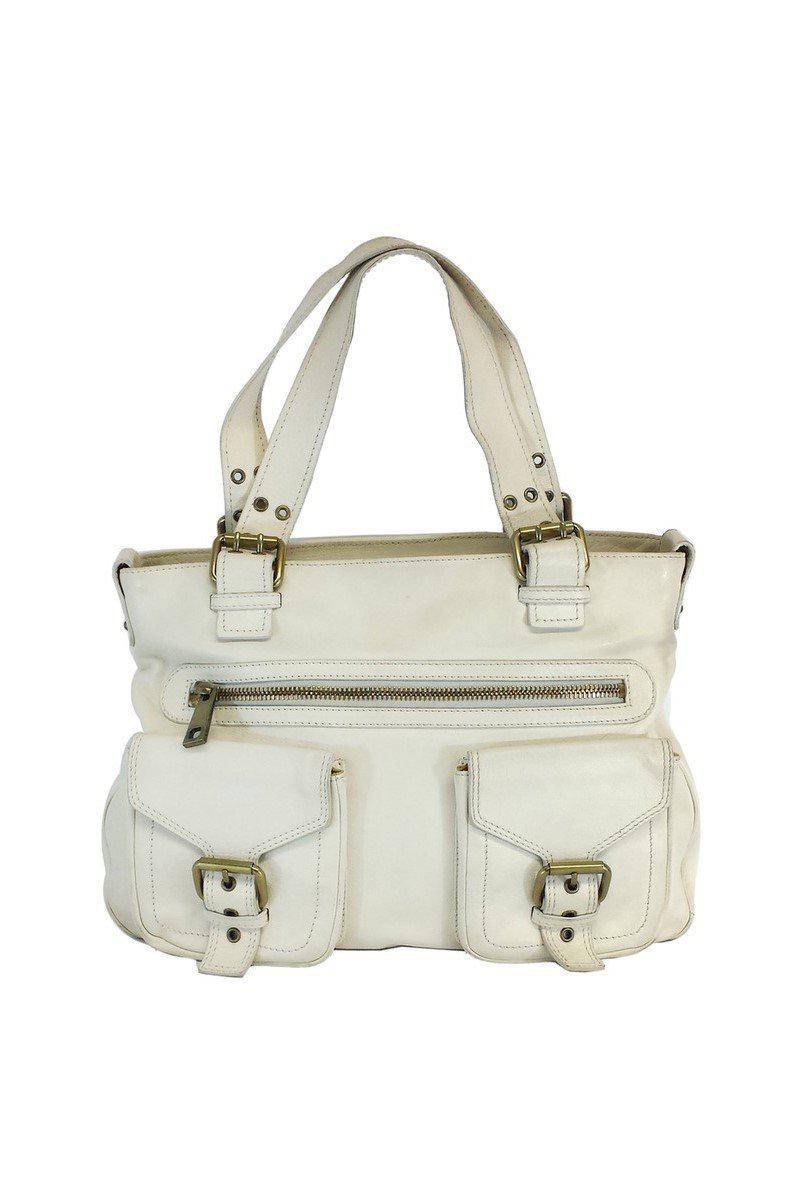 Marc Jacobs' Exclusive White Leather Tote Bag - A Must - Have!