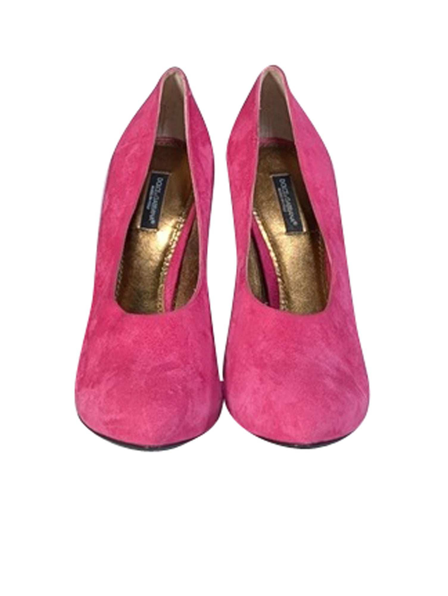 Dolce & Gabbana Pink Suede Angular Heel Pumps - Size 9 - Glamorous Italian Style