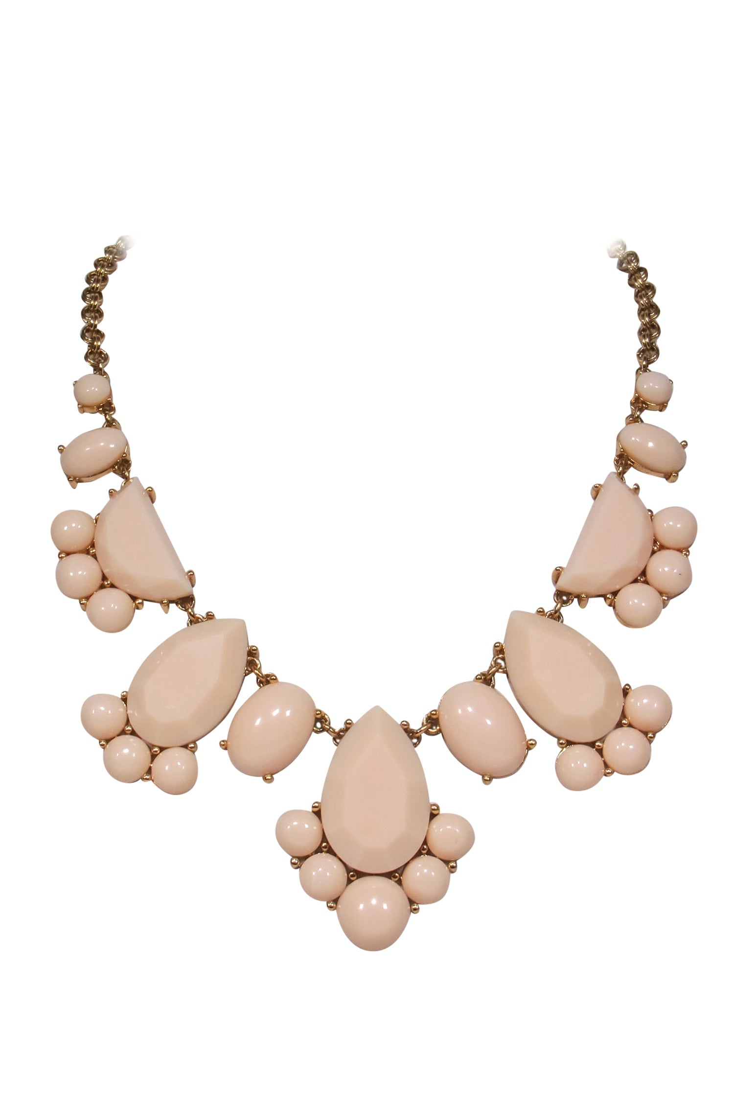 Kate Spade - Stunning Light Pink & Gold Faux Gem Statement Necklace