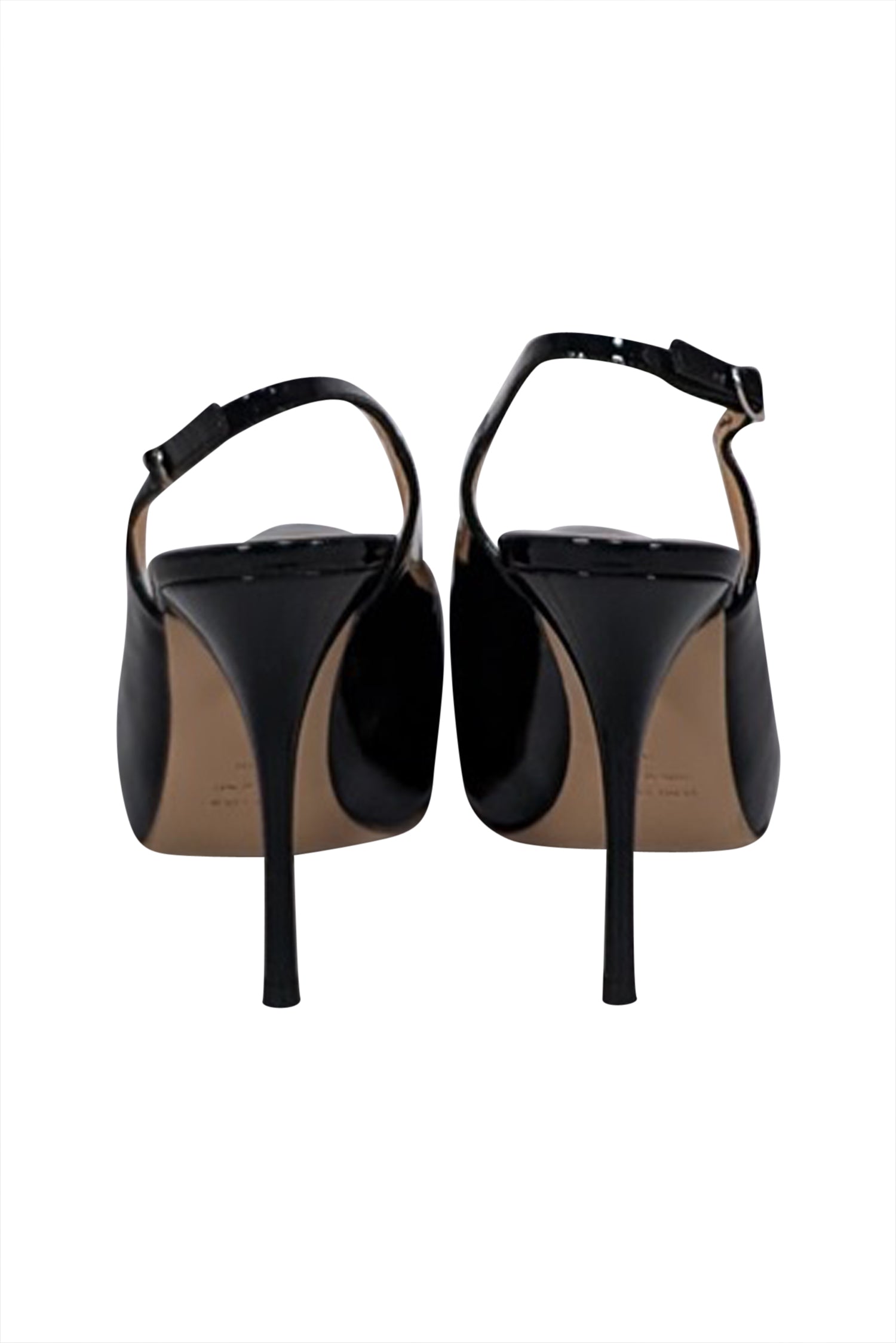 Giuseppe Zanotti Black Patent Leather Peep Toe Slingback Heels - Size 8 - Irresistible Night Out Shoes