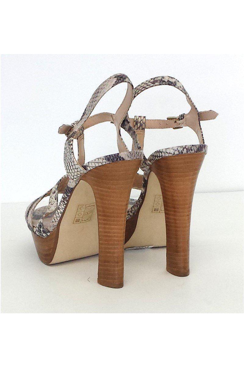 L.K. Bennett's Stunning Snake Print Leather Platform Sandals - Size 8!
