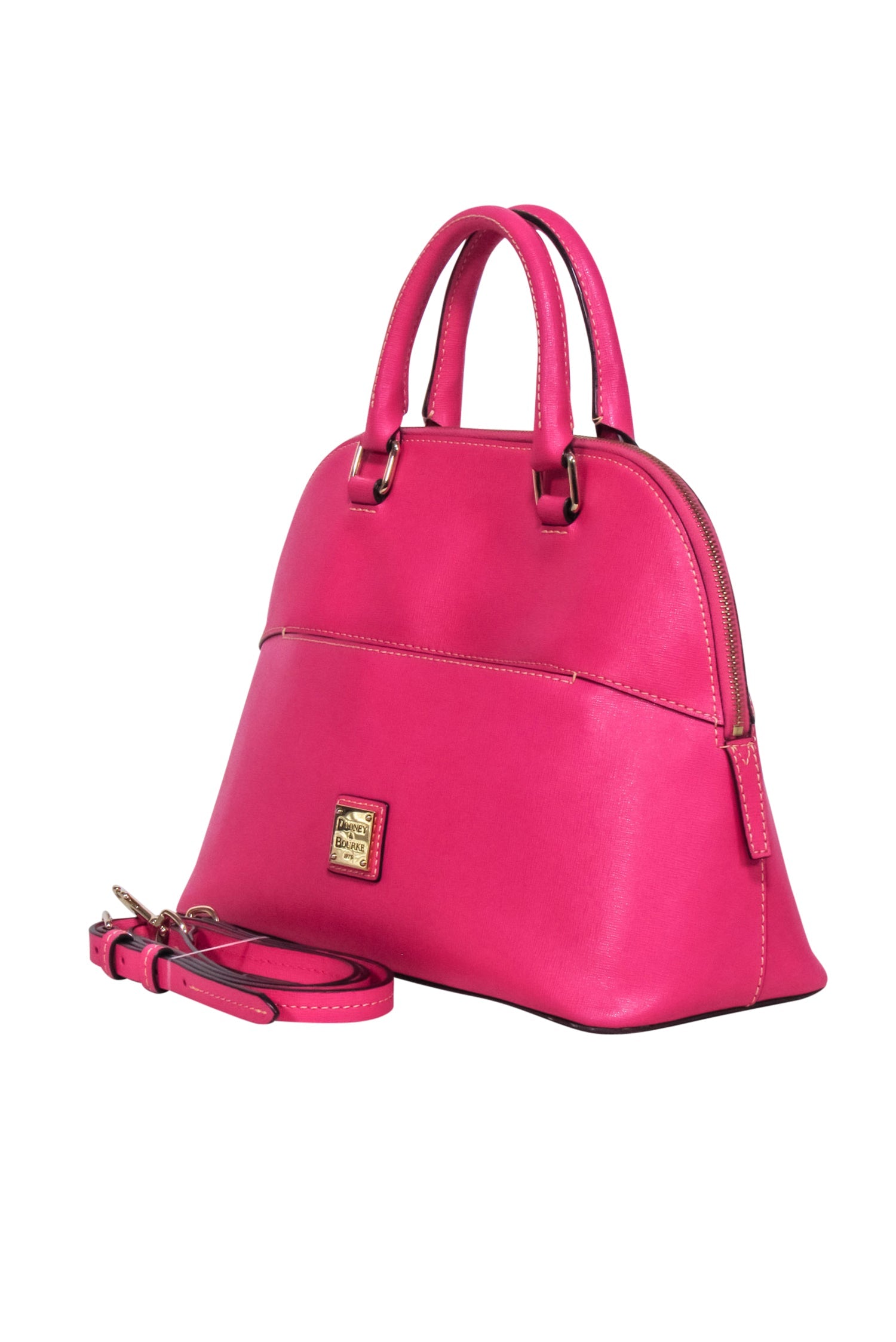 Dooney & Bourke - Stunning Hot Pink Saffiano Leather Satchel Bag