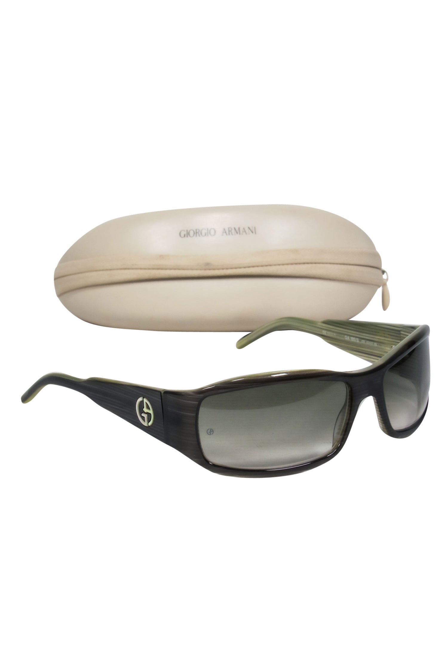 Giorgio Armani Dark Green Square Sunglasses - Trendy Fashion Must-Have