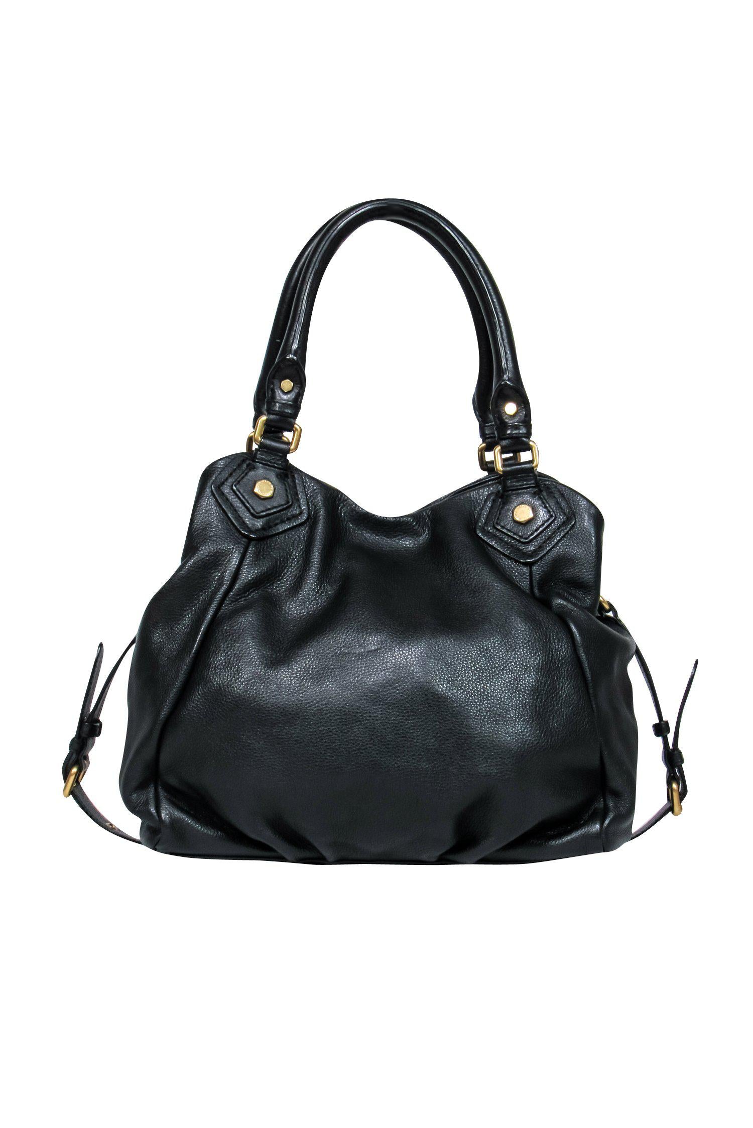 Marc by Marc Jacobs - Stylish Black Pebbled Leather Convertible Satchel