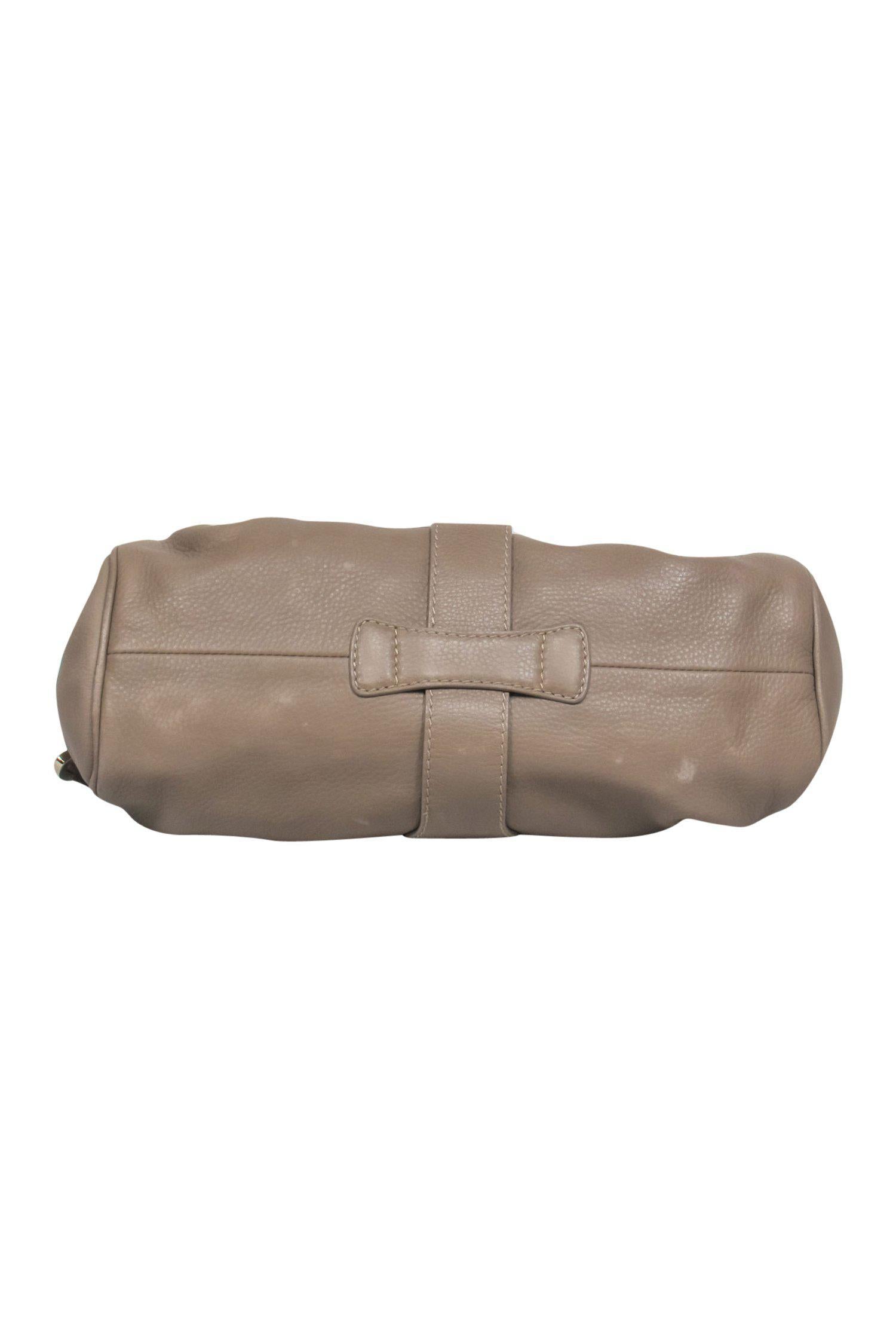 Jimmy Choo - Taupe Leather Ramona Shoulder Satchel: A Fashion Statement