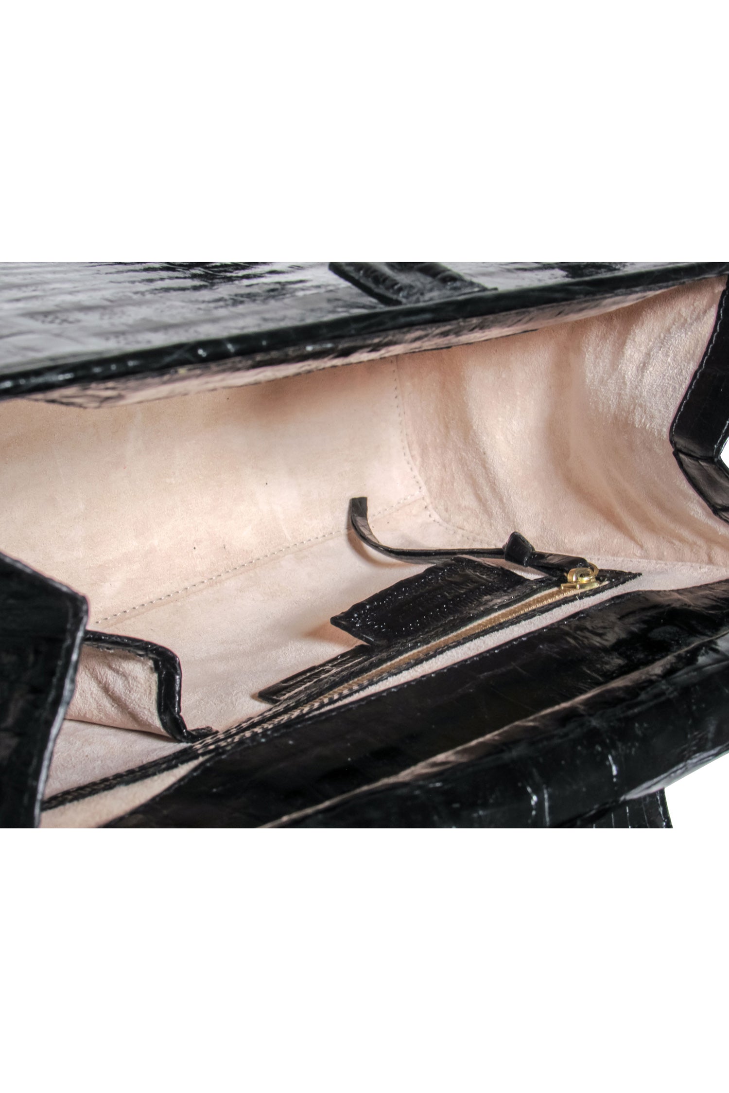 Nancy Gonzalez Black Crocodile Luxury Top Handle Shoulder Bag