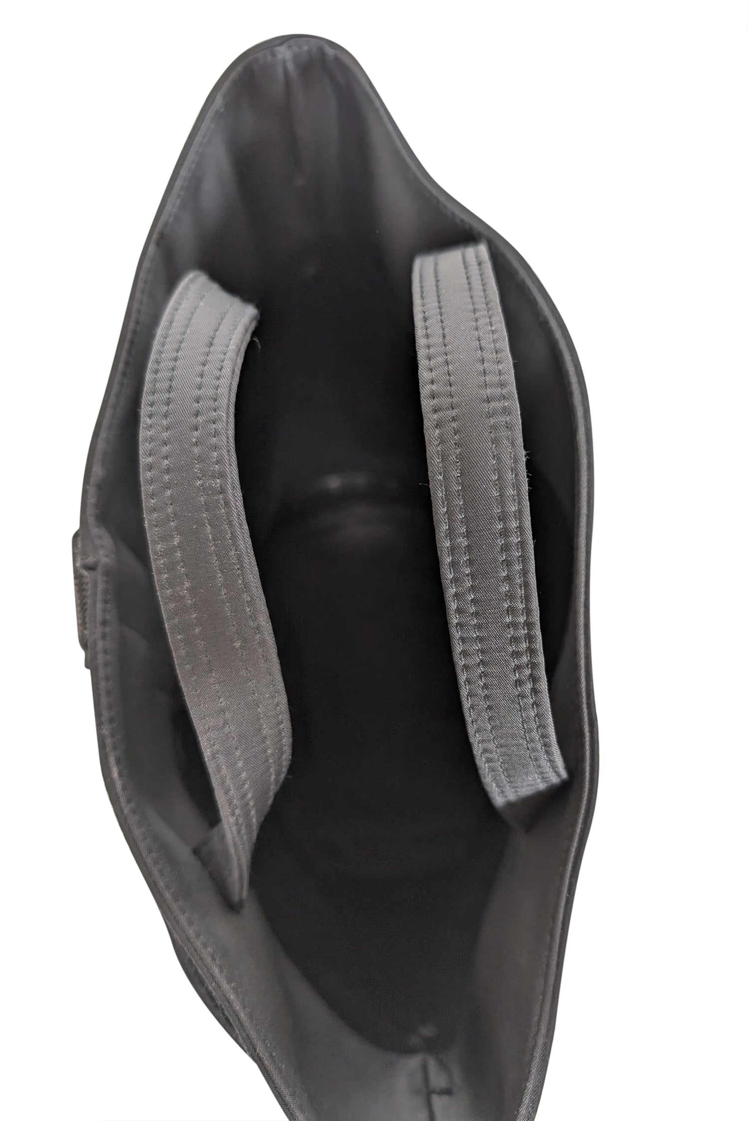 Jil Sander's Stylish Black Nylon Sling Bucket Bag with Belt Snap Closure