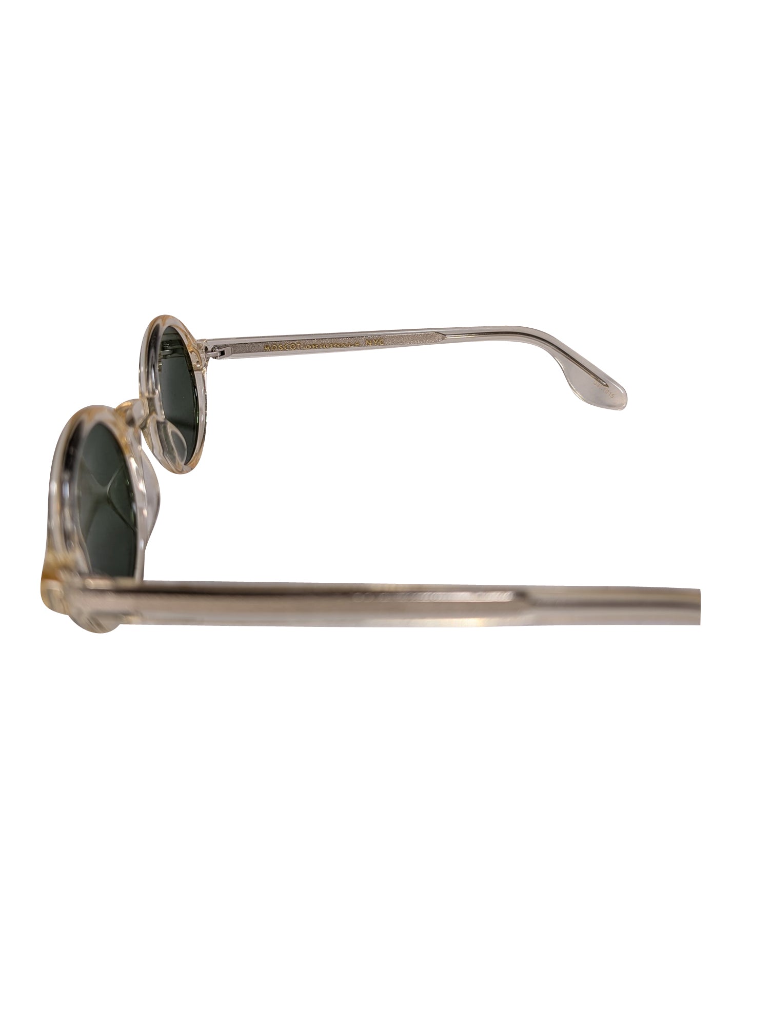 Moscot Zolman Light Yellow Transparent Round Sunglasses - Stand Out in Style!