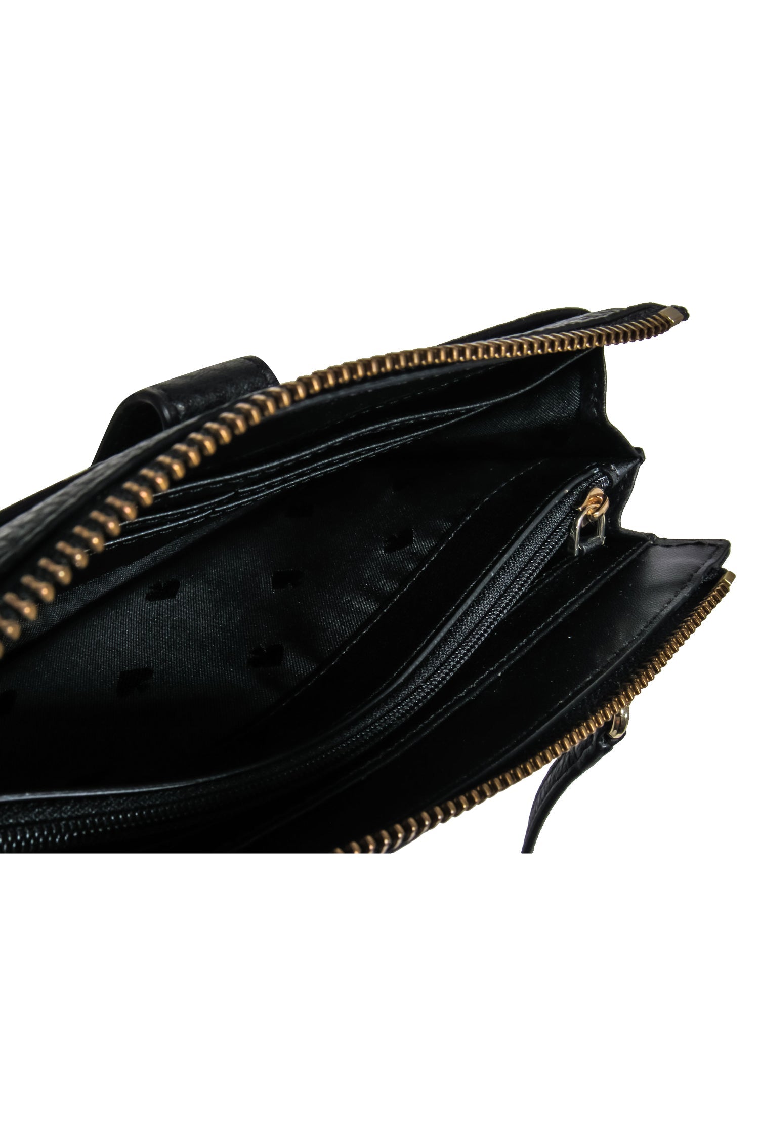 Kate Spade's Chic Black Pebbled Leather Crossbody Wallet - Must-Have!