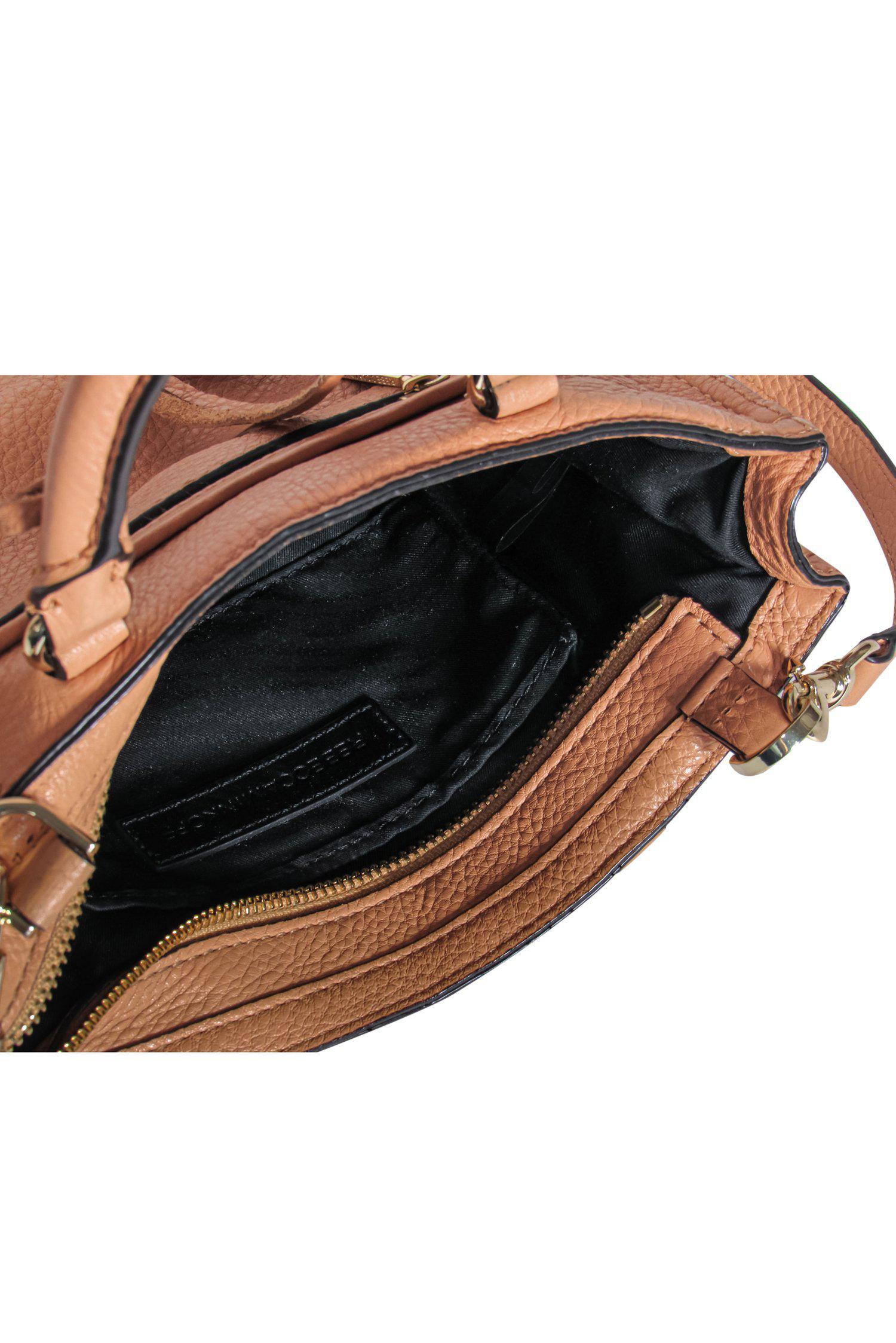 Rebecca Minkoff - Chic Small Light Brown Pebbled Leather Tasseled Crossbody