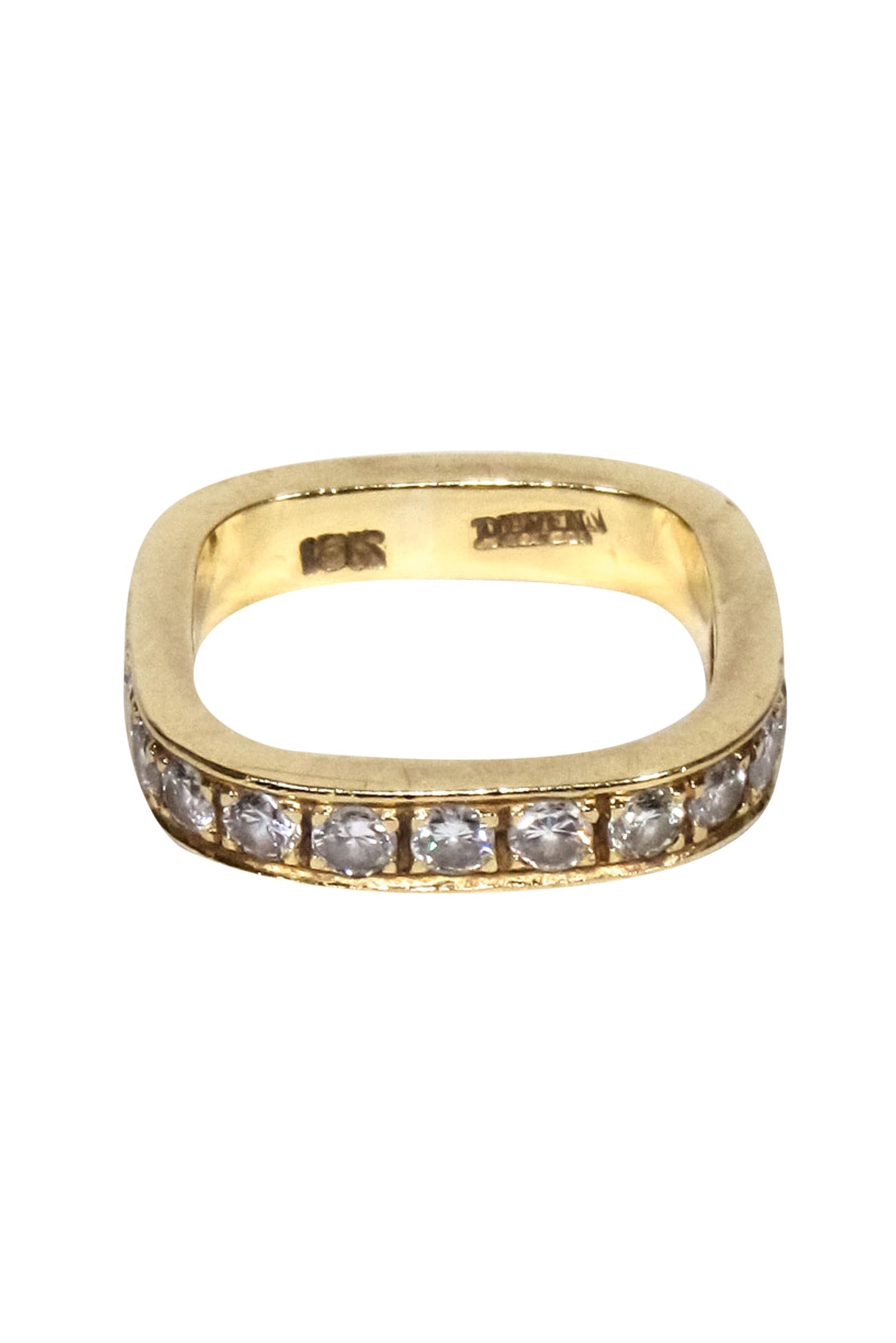Daven 18k Gold Whimsical Rectangular Ring - Size 5