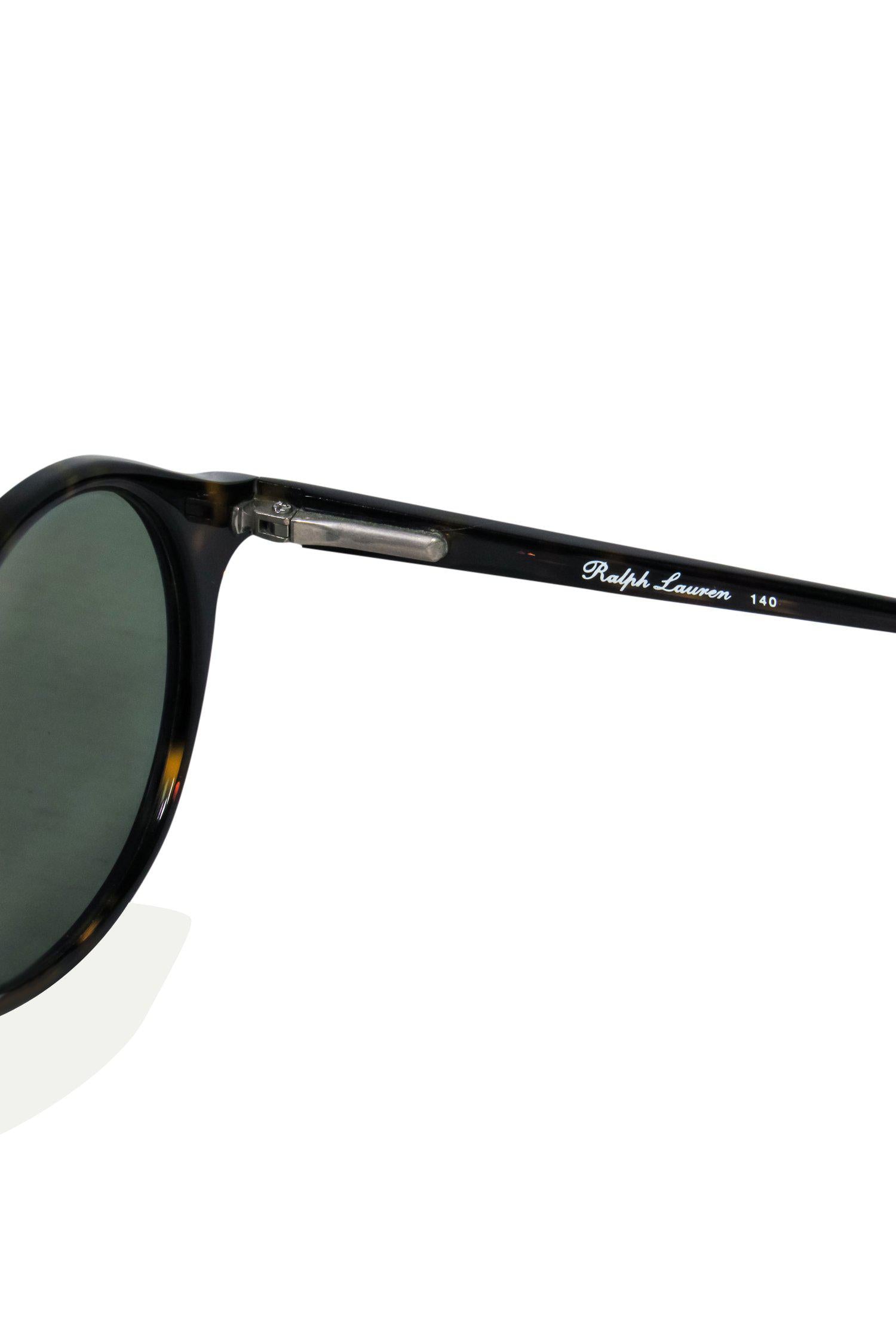 Ralph Lauren Dark Brown Tortoise Shell Round Sunglasses - A Chic Essential