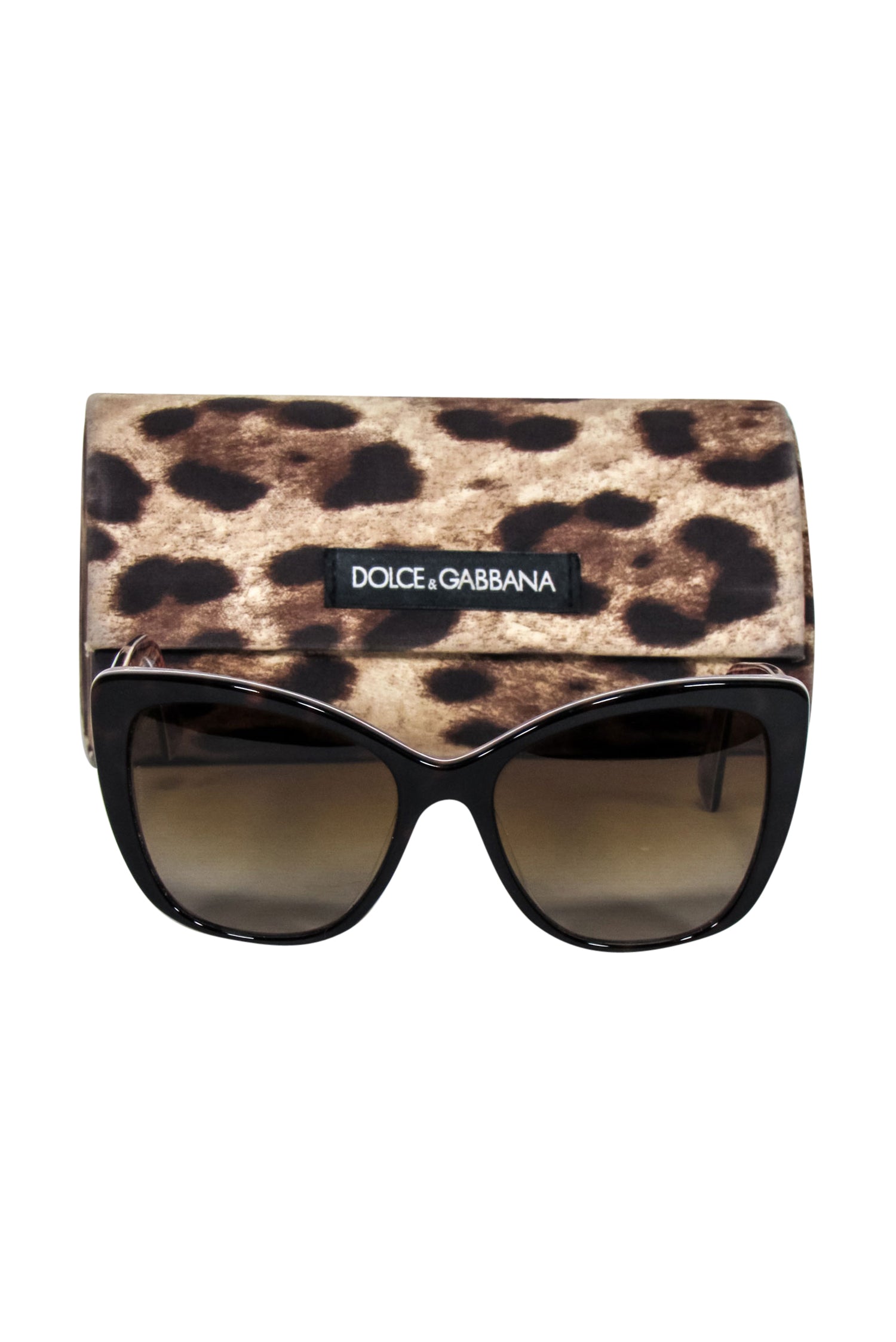 Dolce & Gabbana Brown Tortoise Shell Cat Eye Sunglasses