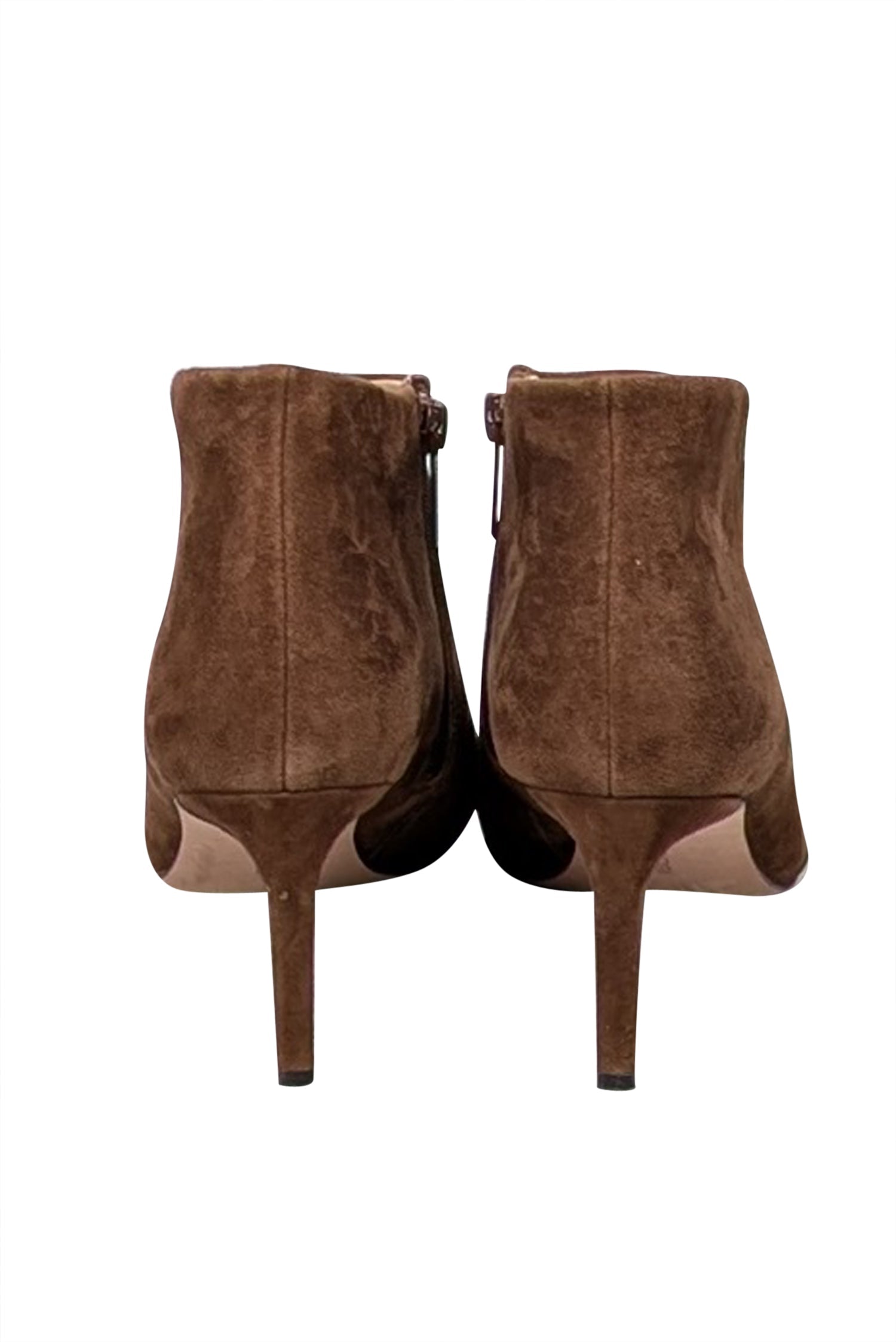 Veronica Beard Chestnut Tan Suede Short Heeled Boots - Size 9.5 - Elevate Your Fall Style!