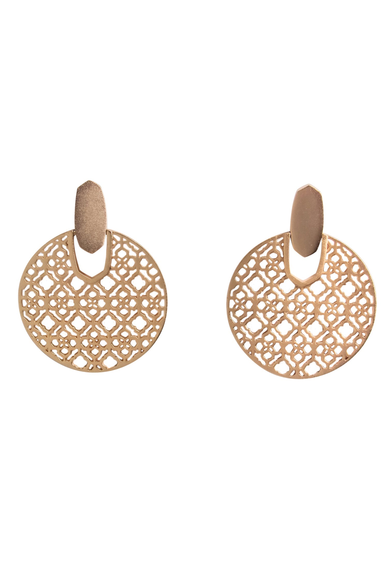 Kendra Scott - Stunning Gold Laser Cut Circle Stud Earrings