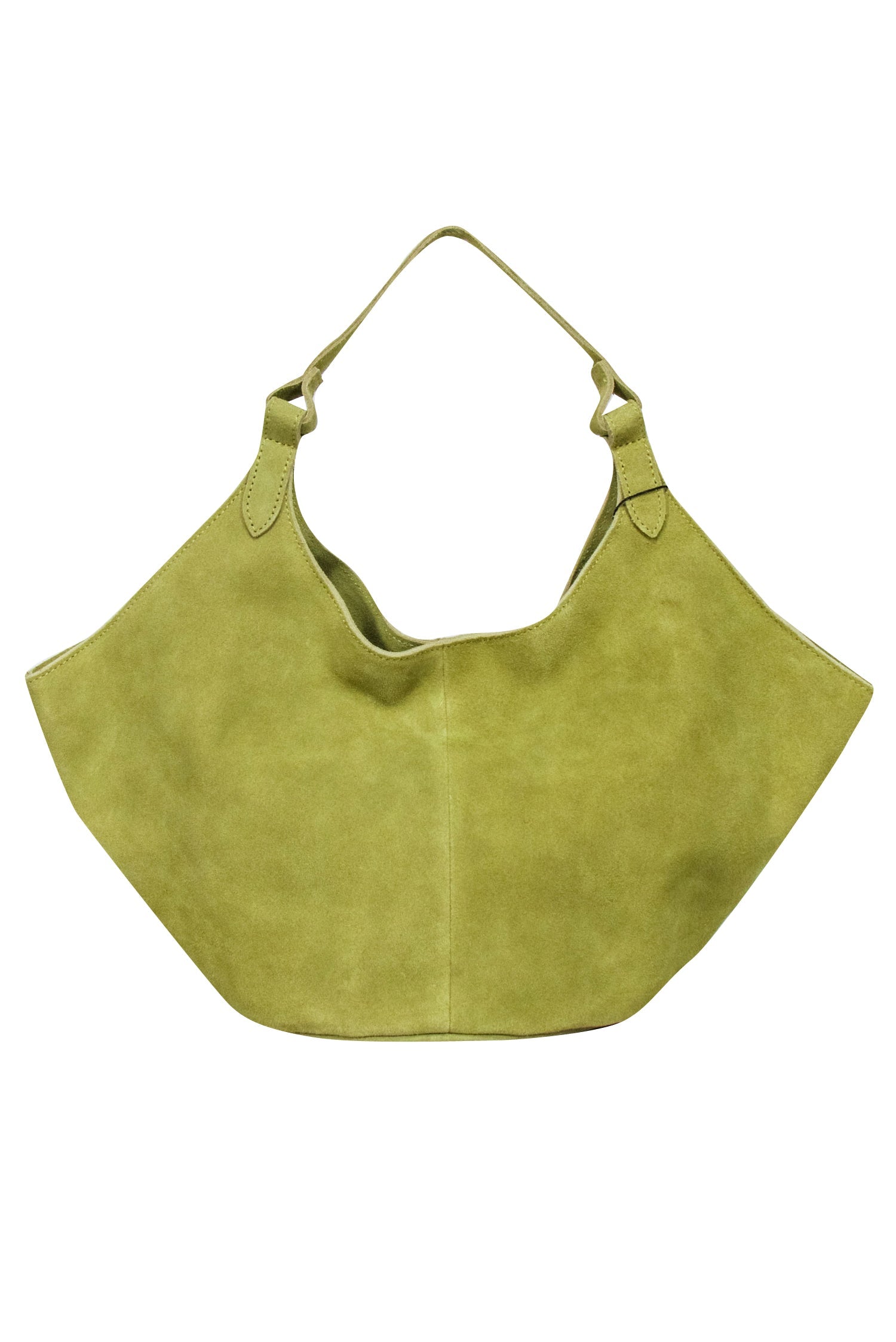 M.I.L.A - Stunning Green Suede Top Handle Handbag