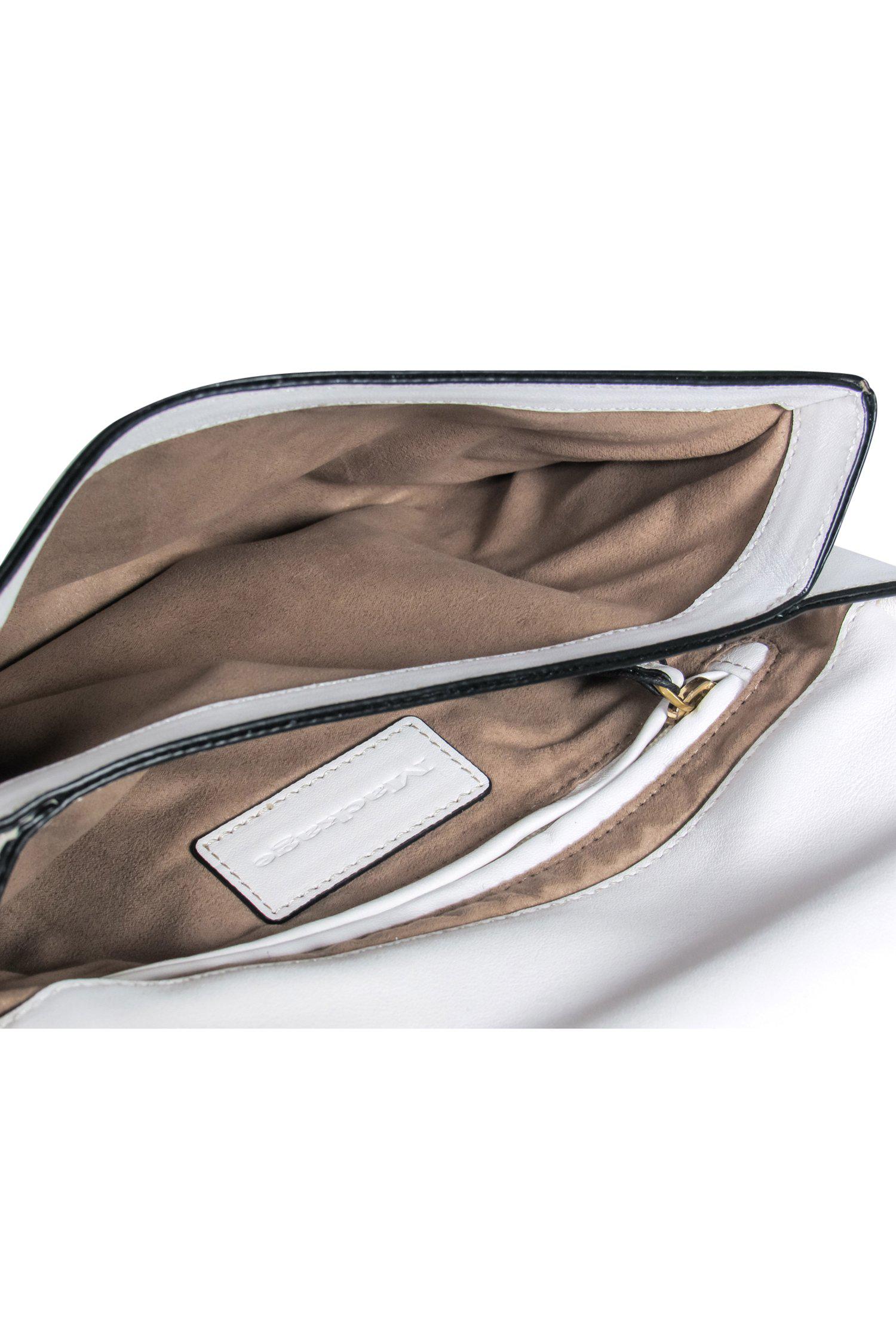 Mackage Ivory Leather Fold-Over Clutch: A Glamorous Accessory