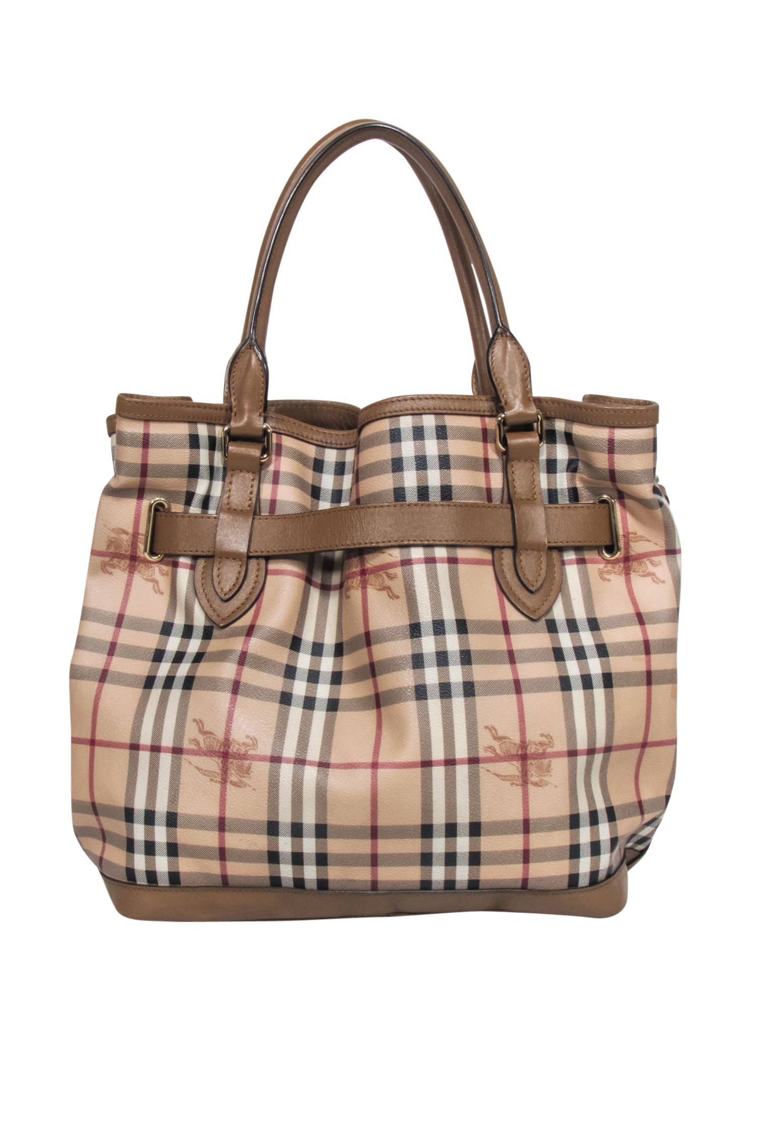 Burberry - Beige Signature Plaid Large Bucket Bag: A Style Icon