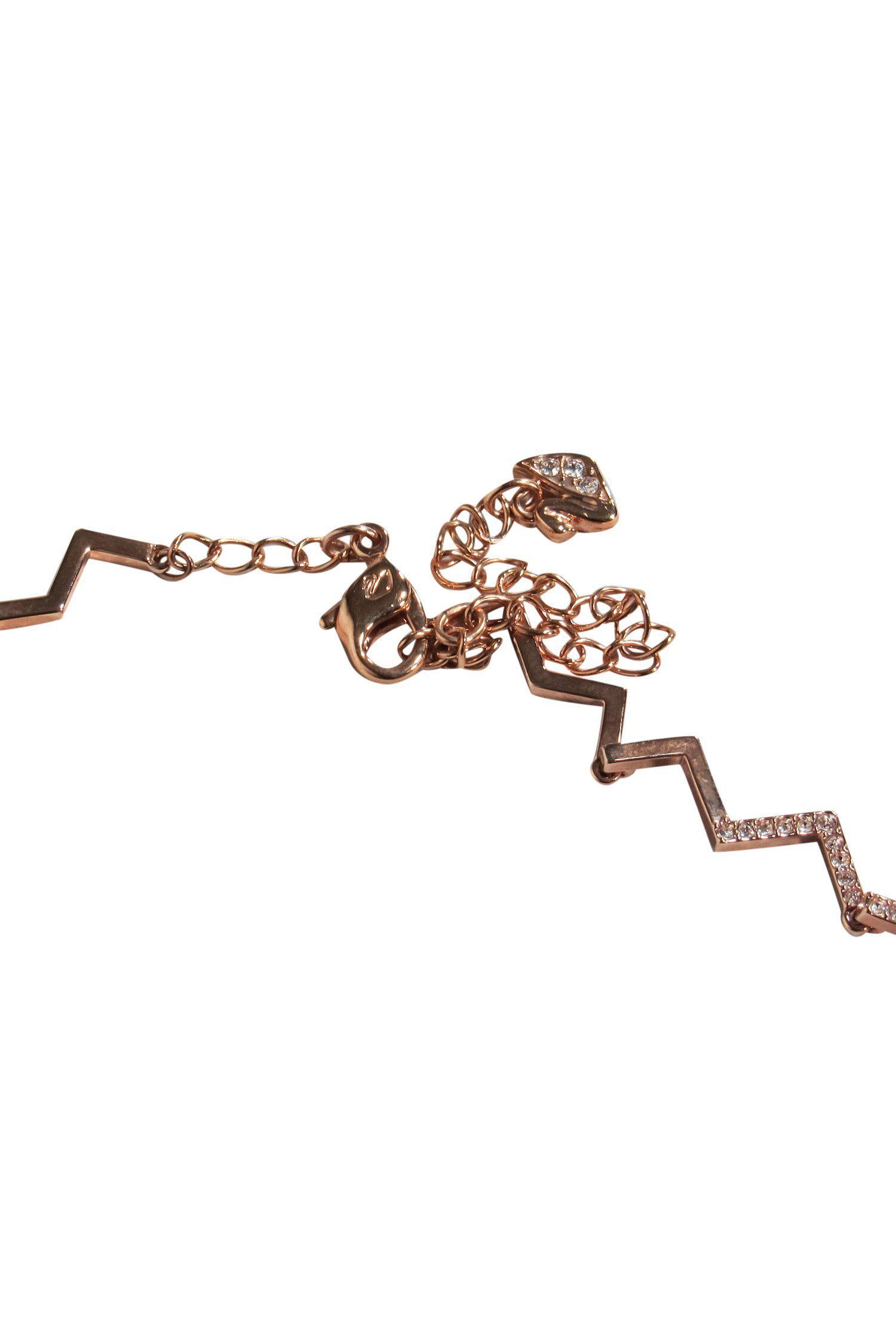 Swarovski Rose Gold Collar Necklace: Crystals & Pearls Glamour
