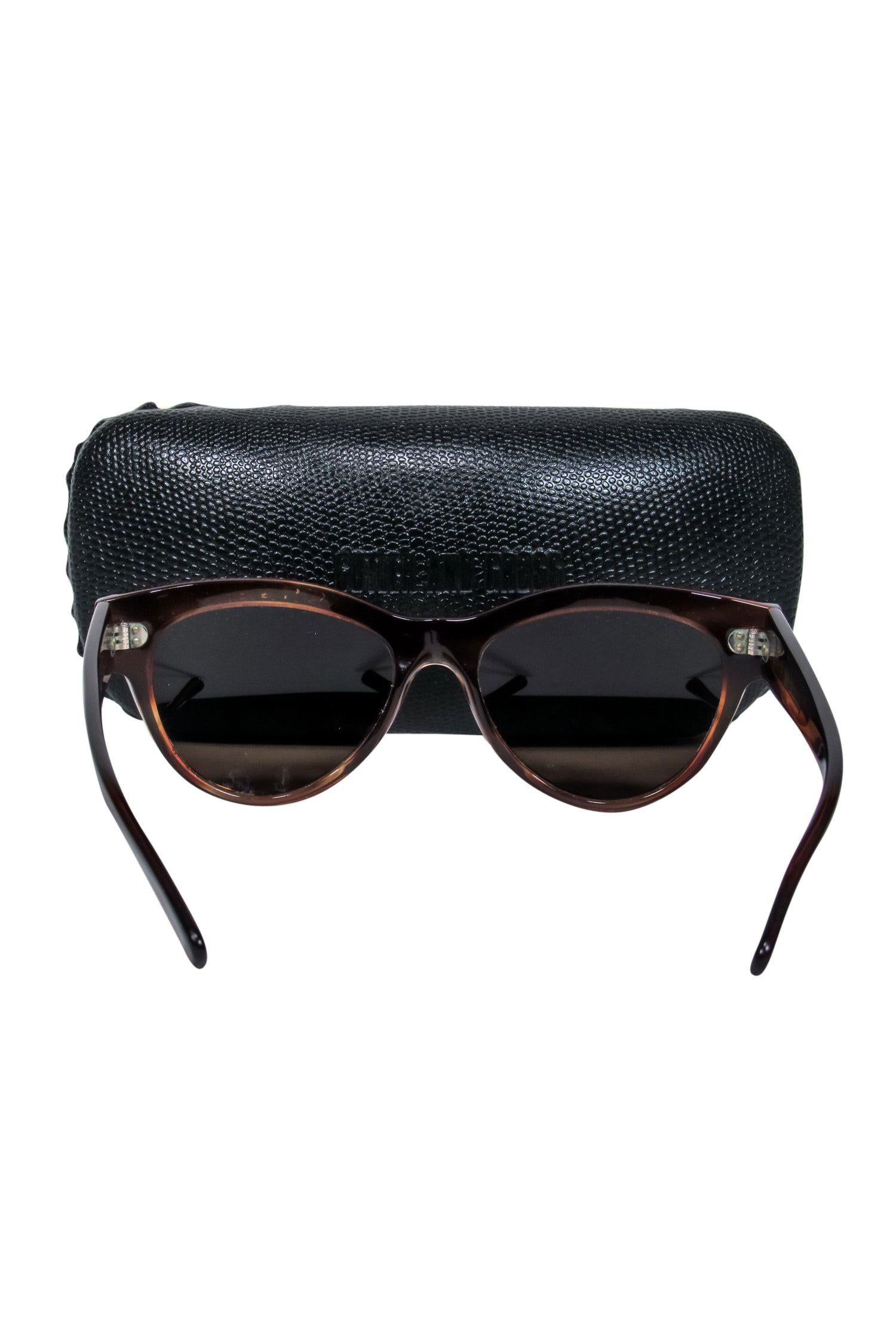 Cutler and Gross - Stunning Brown Marbled Cat Eye Sunglasses