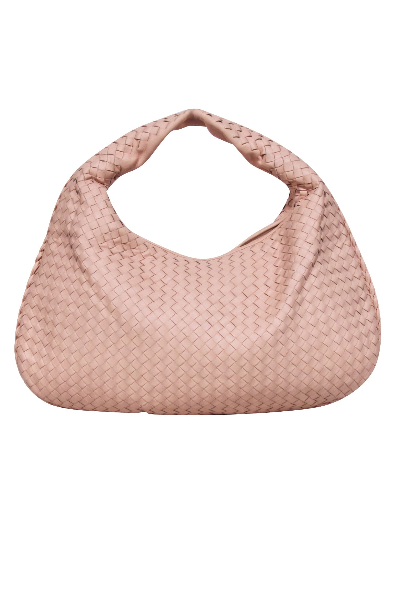 Bottega Veneta - Stunning Blush Pink Intrecciato Woven Leather Shoulder Bag