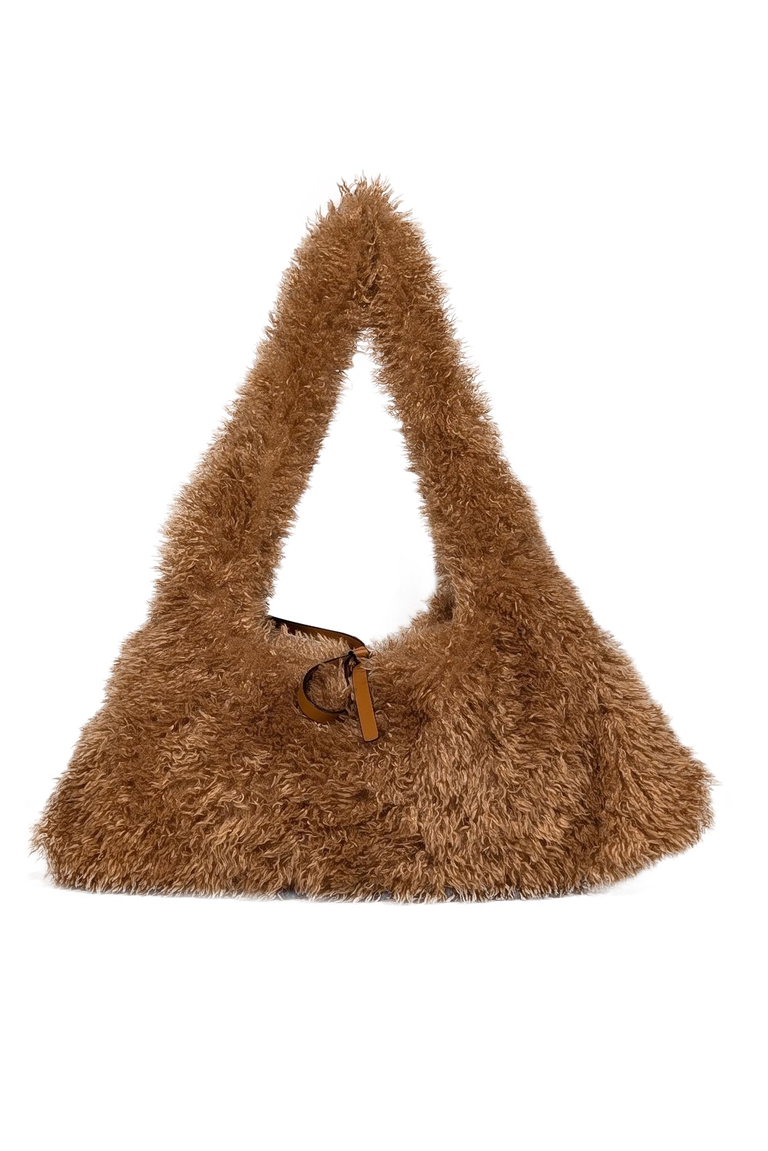 Proenza Schouler Tan Faux Shearling Shoulder Bag - The Ultimate Downtown Fashion Statement
