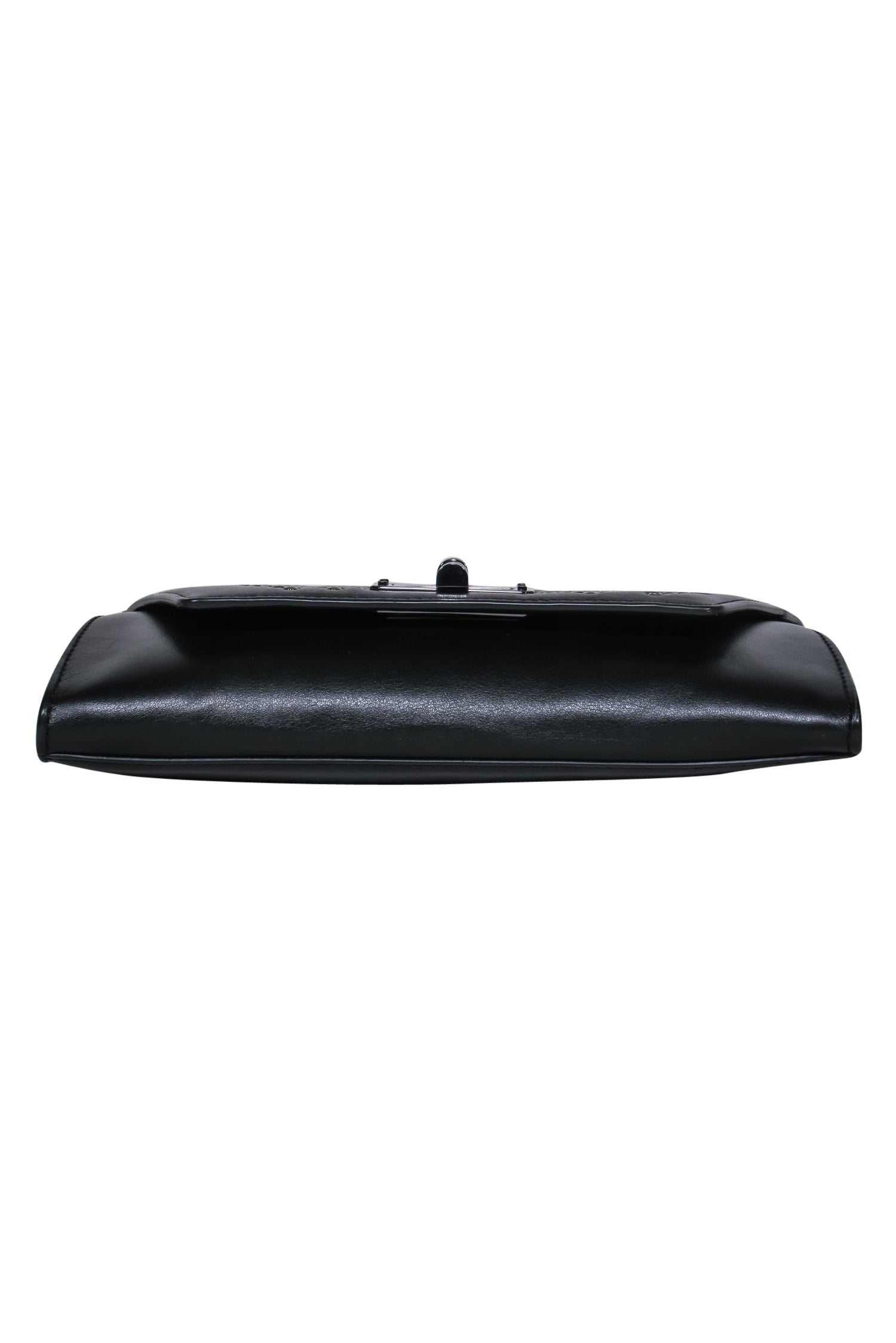 Diane von Furstenberg - Rocker Chic Black & Gunmetal Leather Clutch