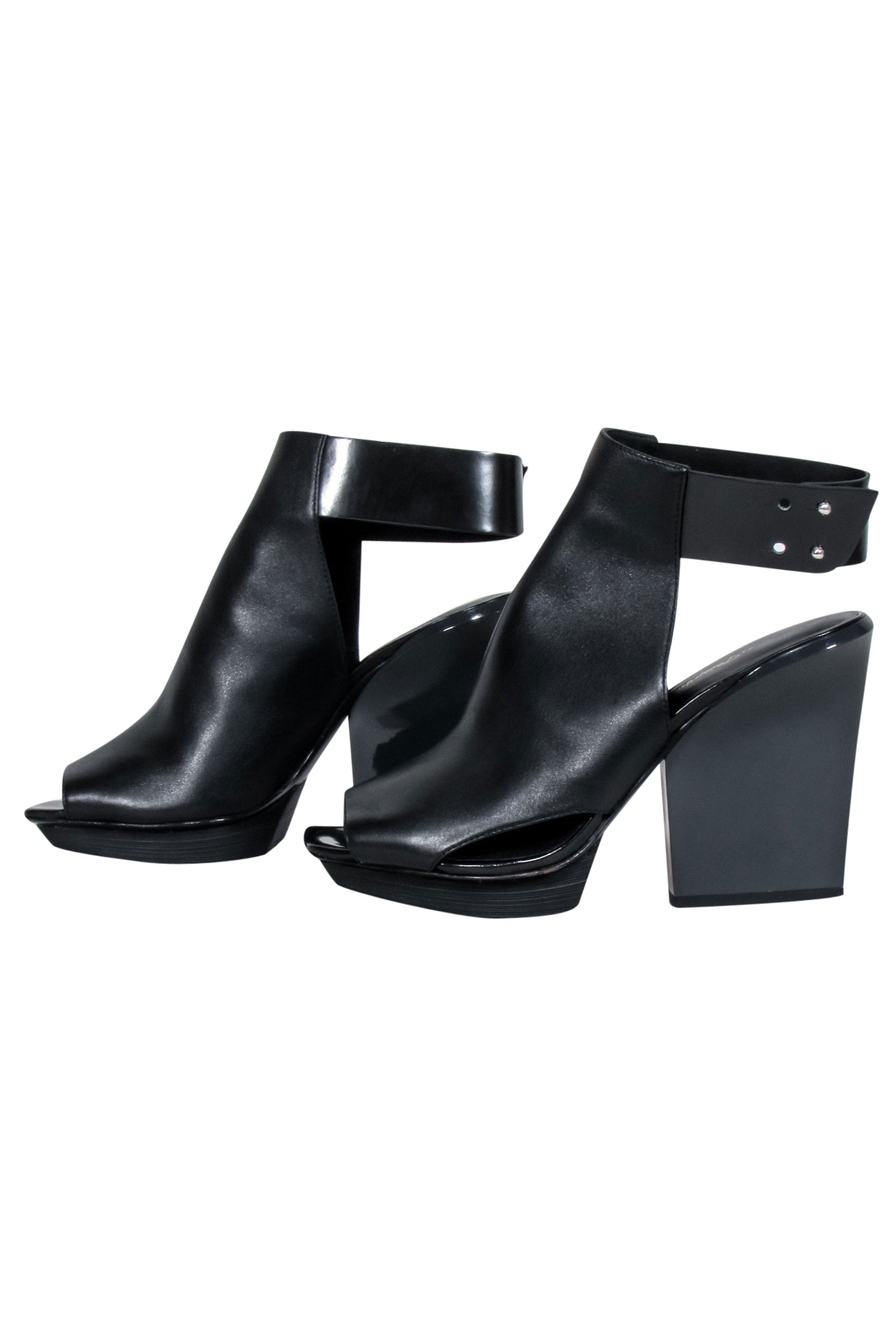 3.1 Phillip Lim's Chic Black Open Toe Cutout Short Boots - Size 9