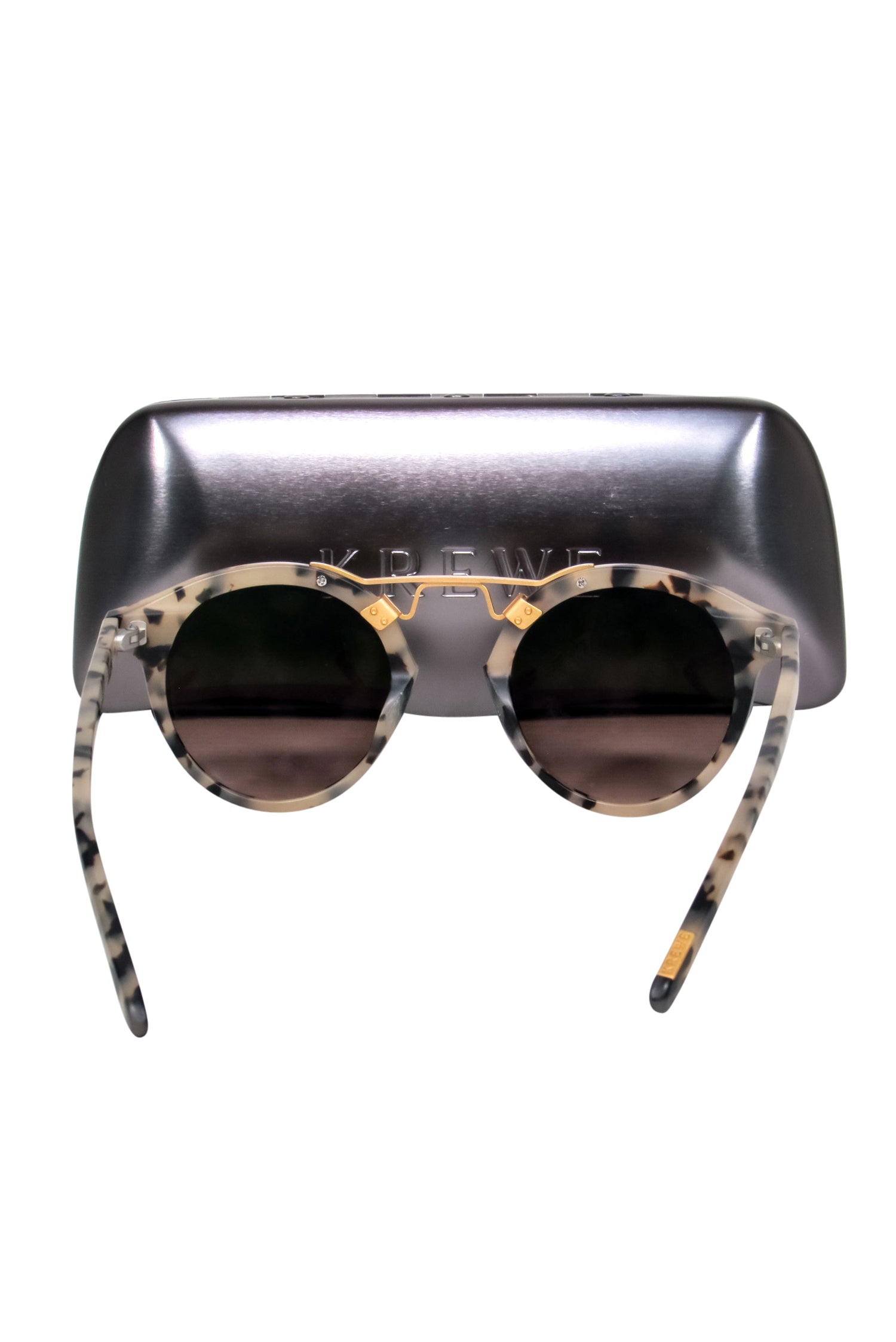Krewe - St. Louis Classics Matte Light Tortoise Shell Round Sunglasses: A Fashion Must-Have!