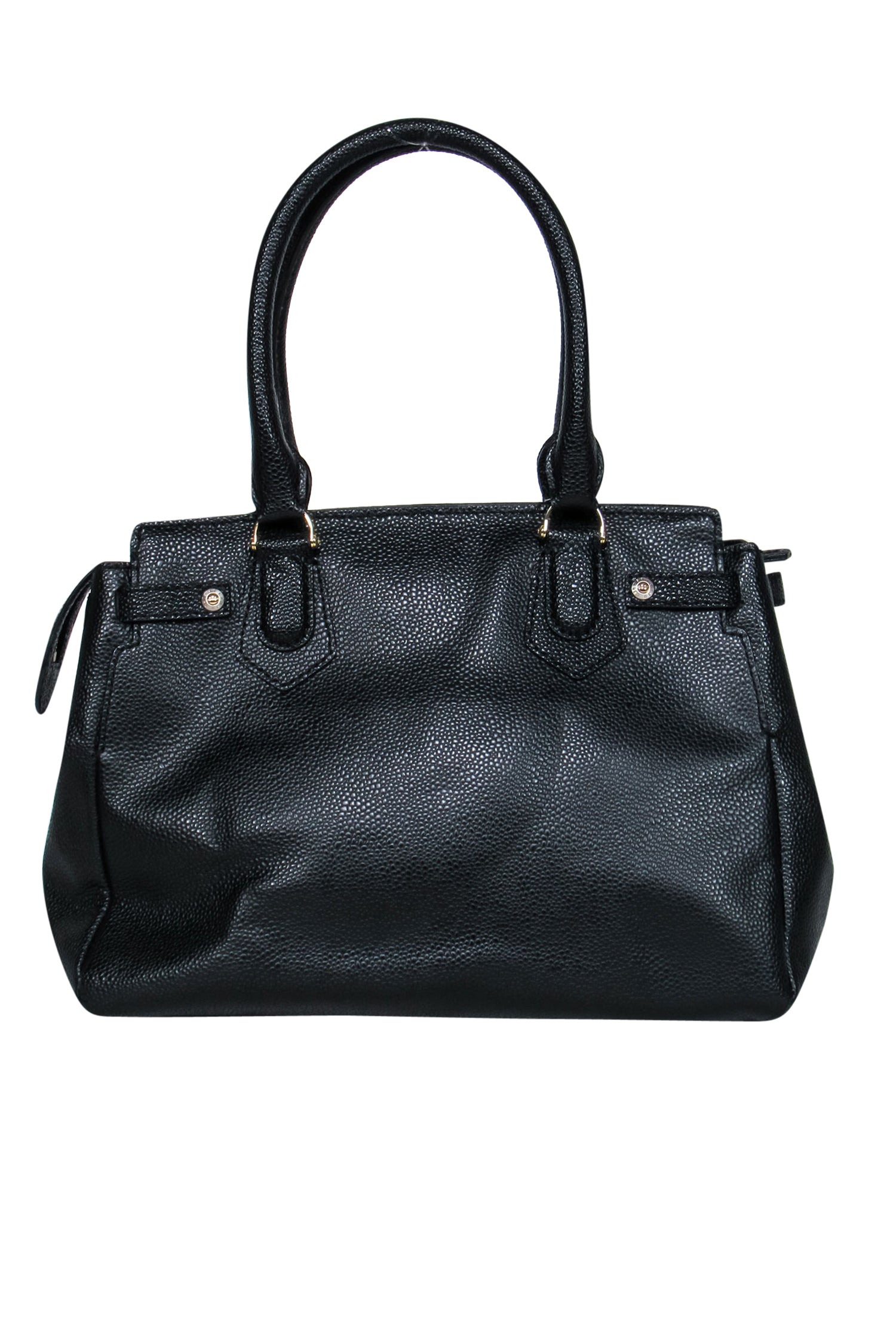 Henri Bendel's Chic Black Pebbled Leather Carryall Handbag