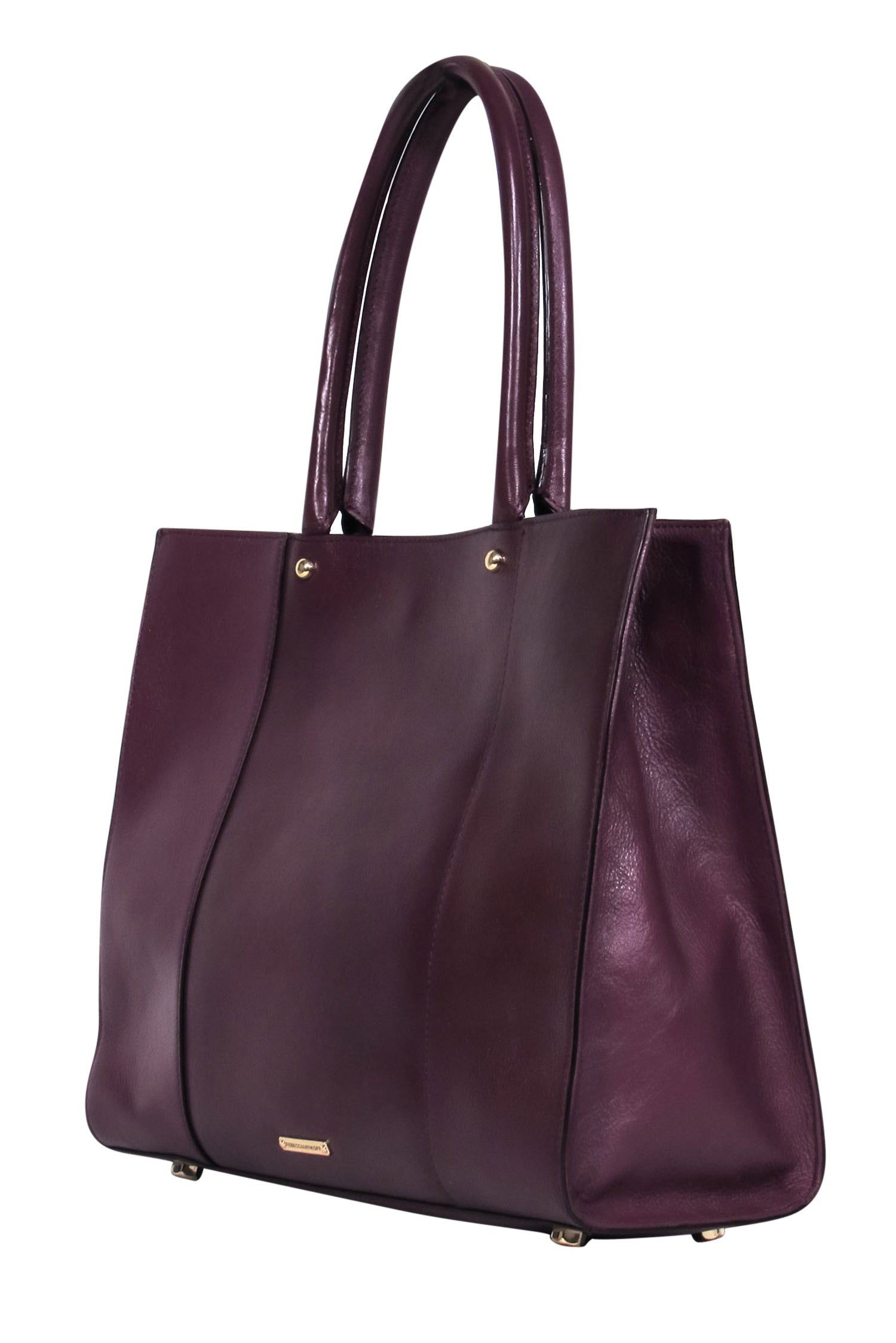 Rebecca Minkoff's Luxurious Burgundy Smooth Leather Square Tote