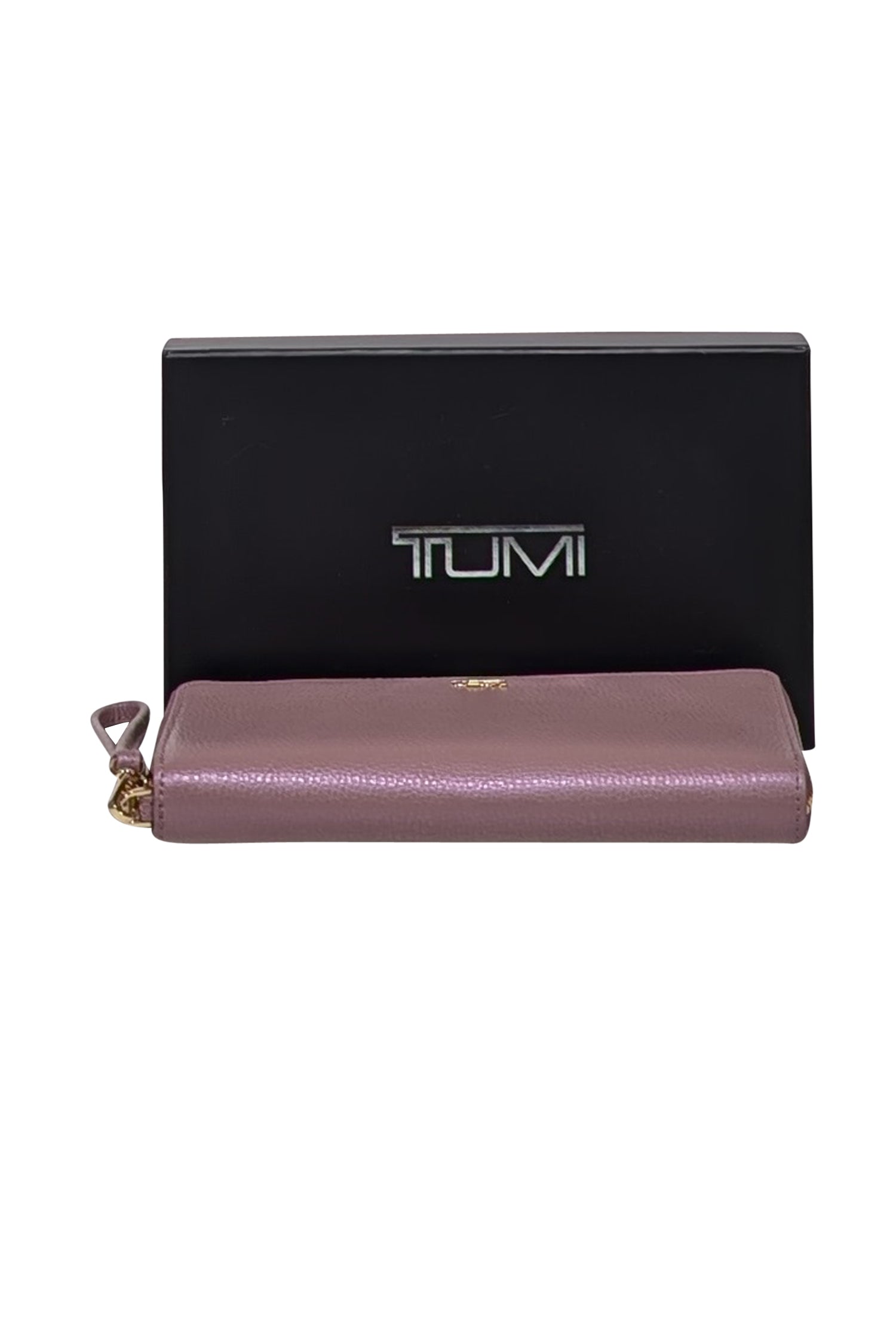 Tumi's Enchanting Lavender Iridescent Leather Zipper Wallet
