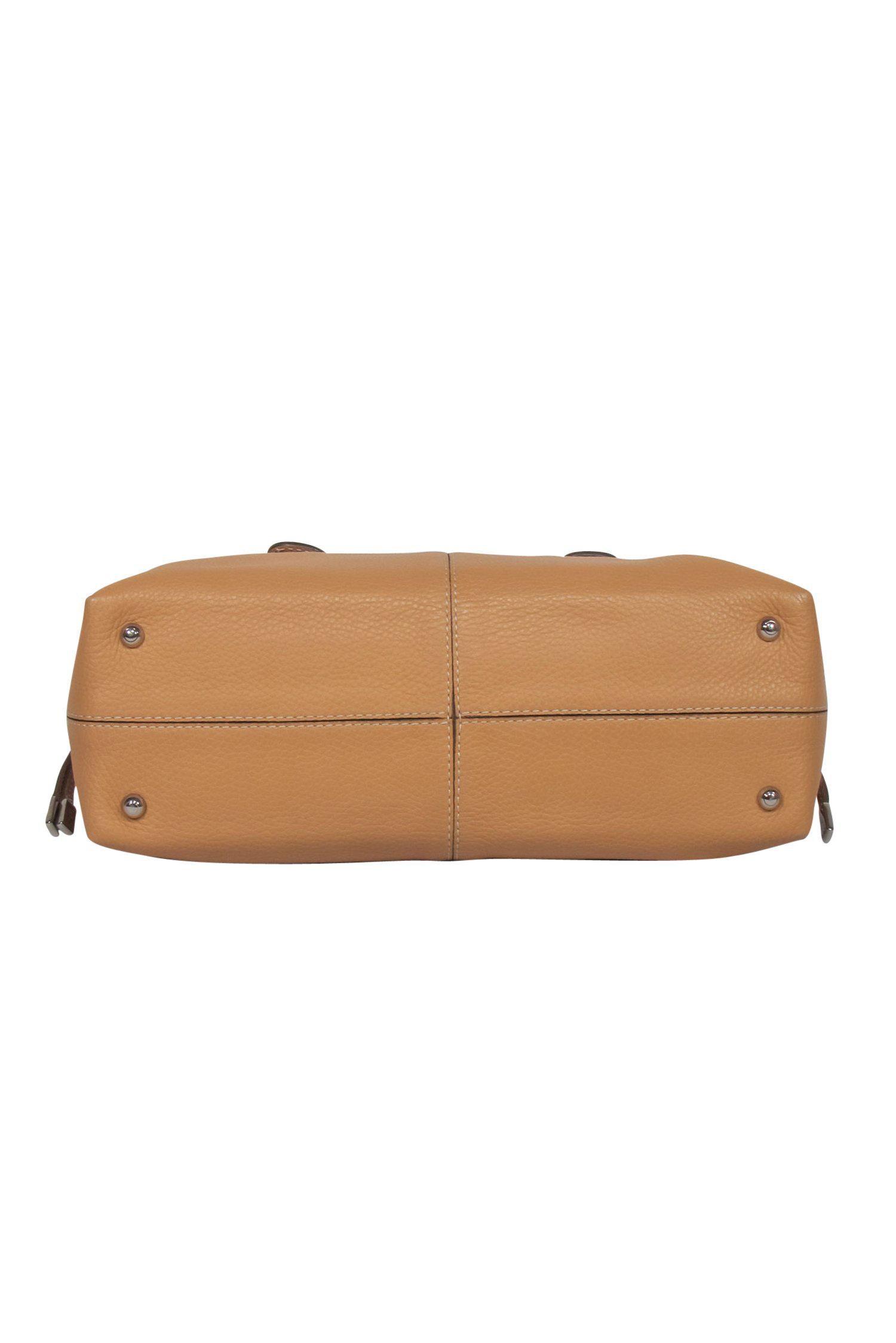 Tod's Tan Pebbled Leather Satchel Tote - A Timeless Classic