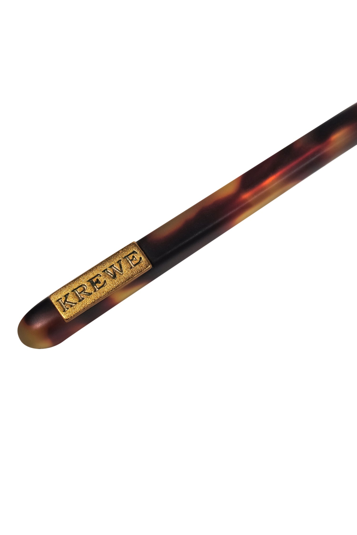 Krewe's Stunning Brown Tortoise Shell Round Sunglasses with Gold Brow Bar