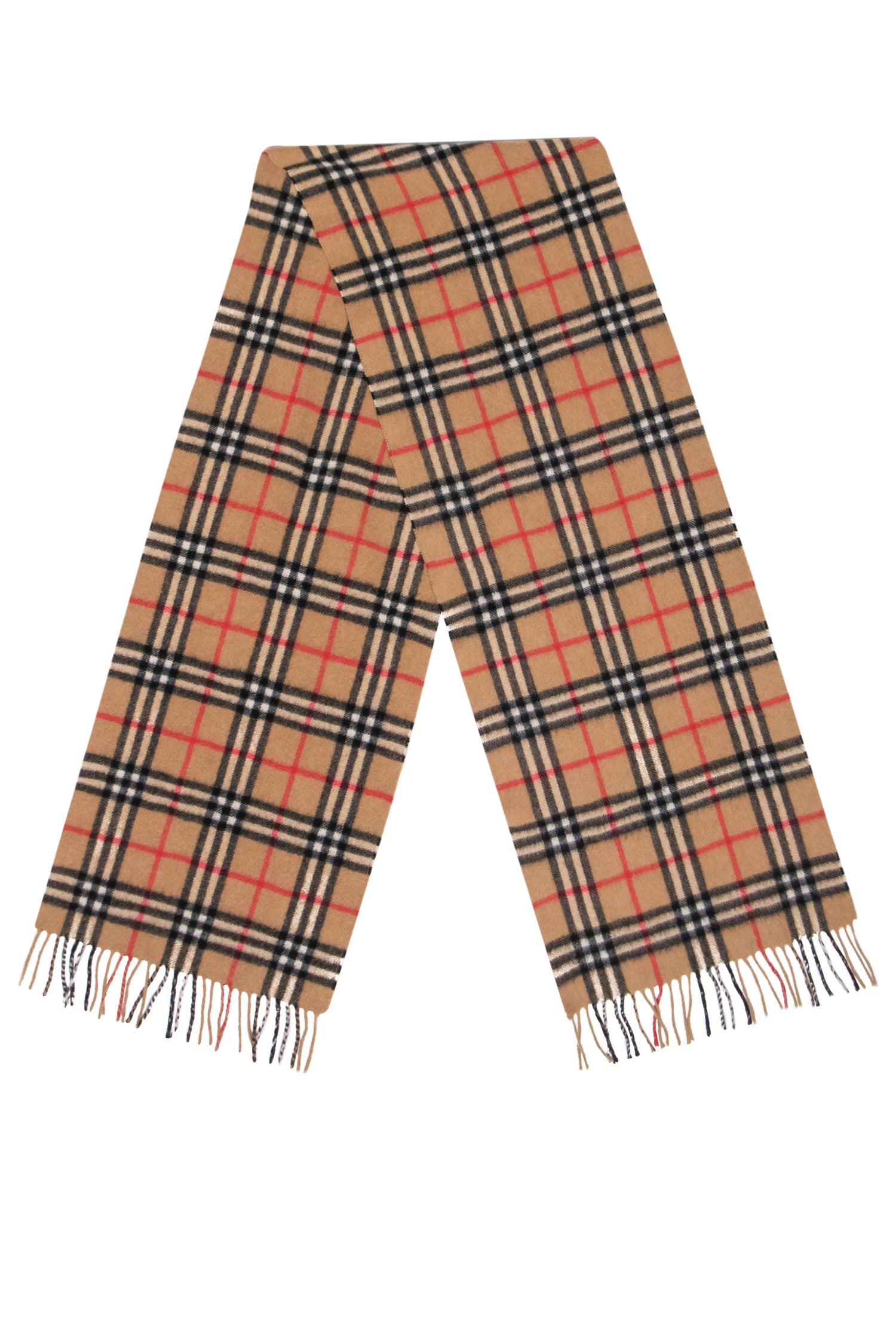 Burberry Tan Tartan Print Cashmere Scarf: A Timeless Winter Essential