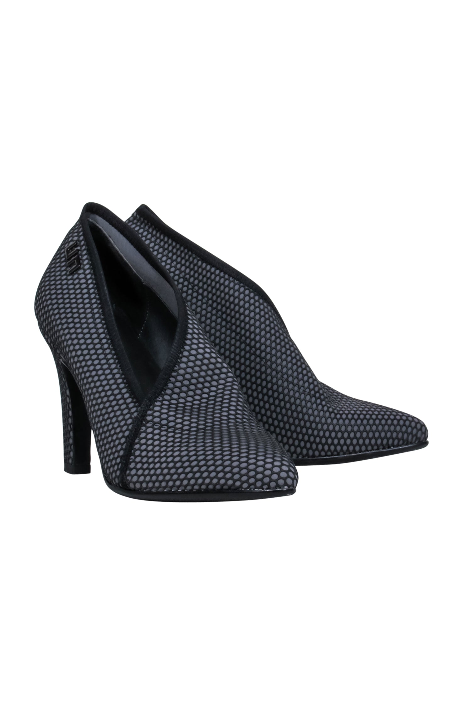 United Nude Grey & Black Mesh Pointed Toe Pumps - Size 9.5 - Make a Bold Statement!