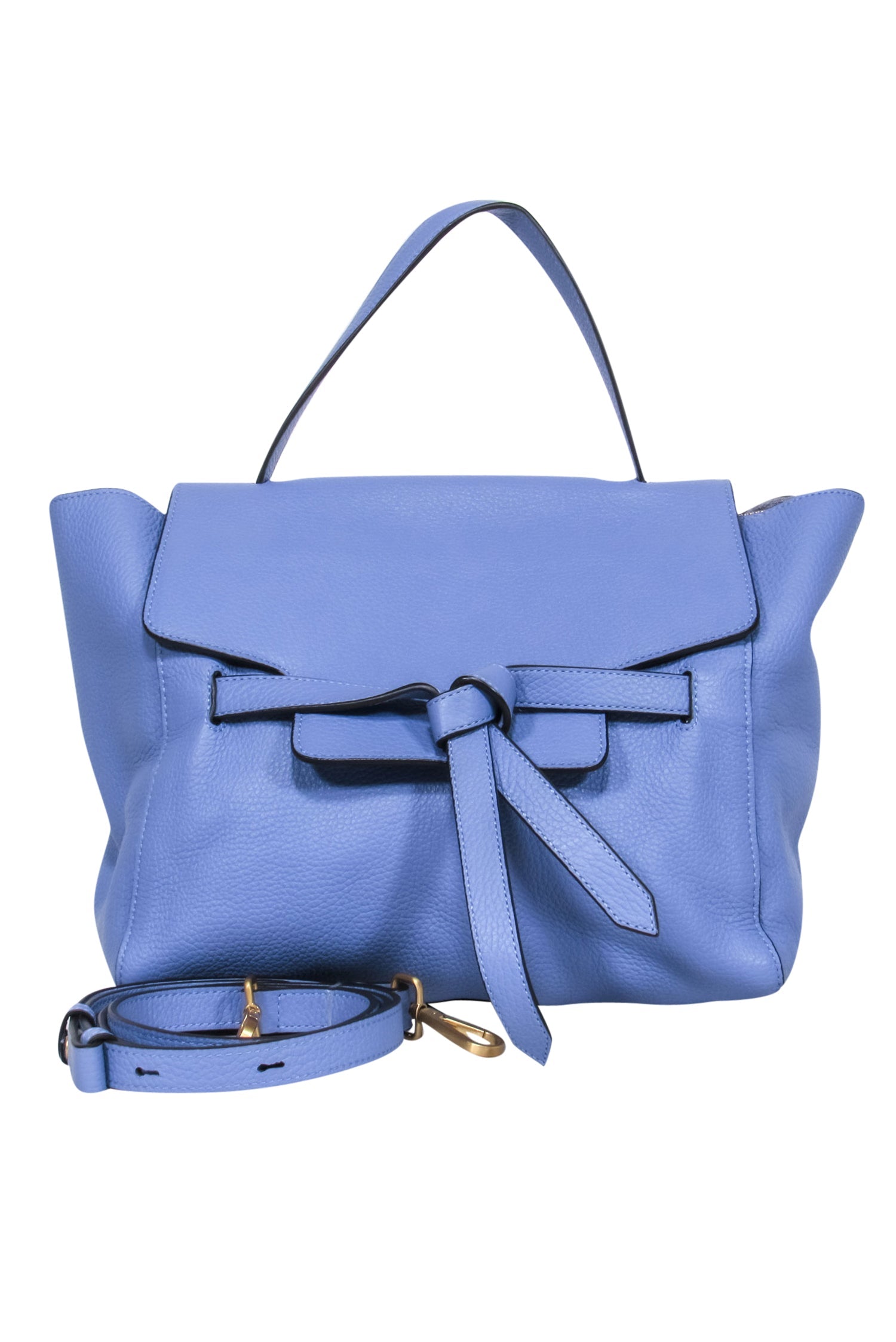 Annabel Ingall Periwinkle Leather Convertible Satchel - A Fashion Must-Have!