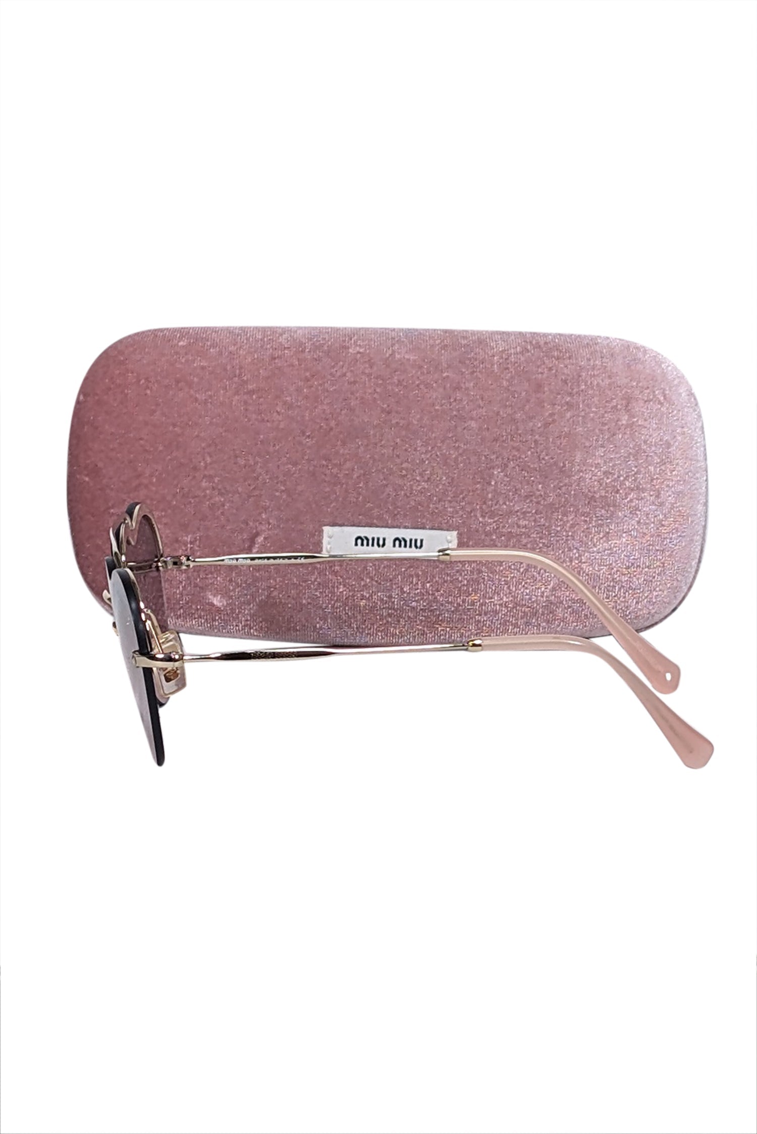 Miu Miu Pink Reflective Frameless Heart Sunglasses - A Barbiecore Must-Have