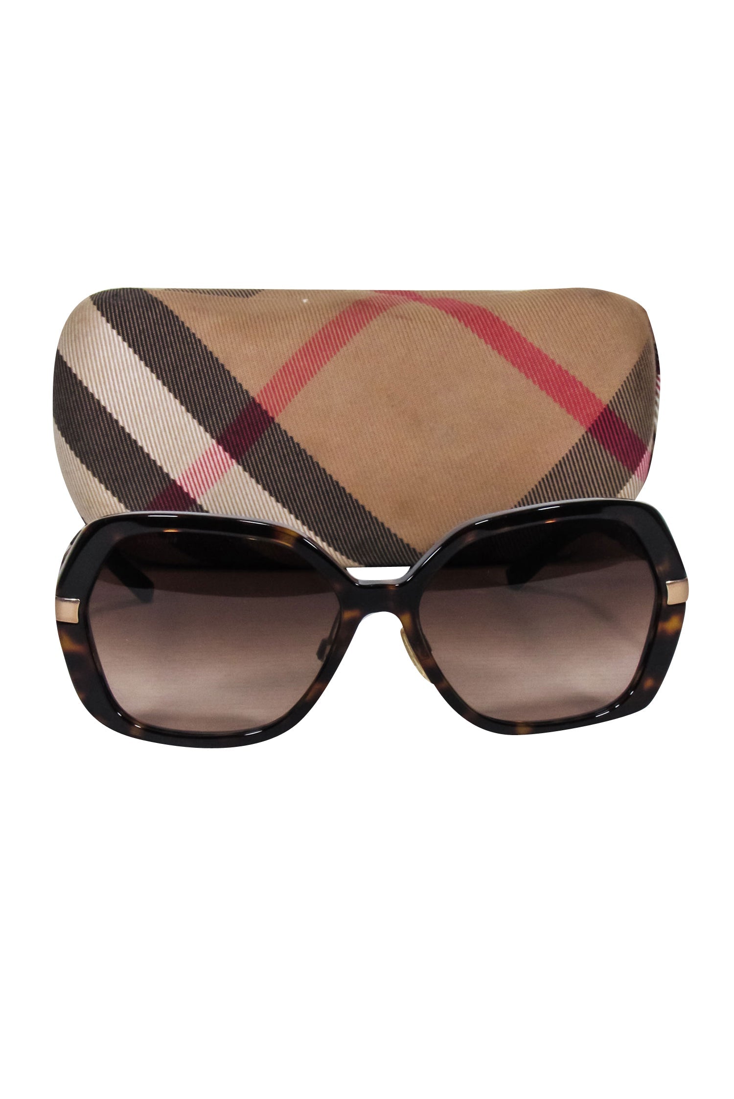Burberry - Stylish Brown Tortoise Large Sunglasses