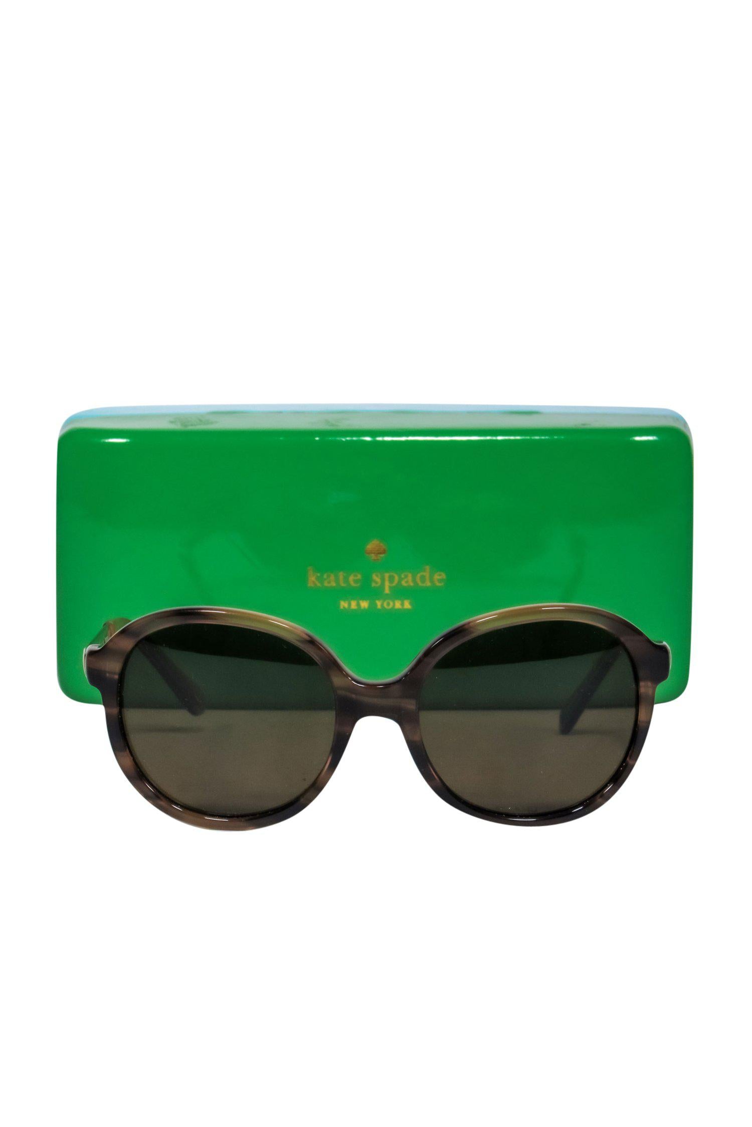 Kate Spade's Stunning Brown Marbled Round Sunglasses