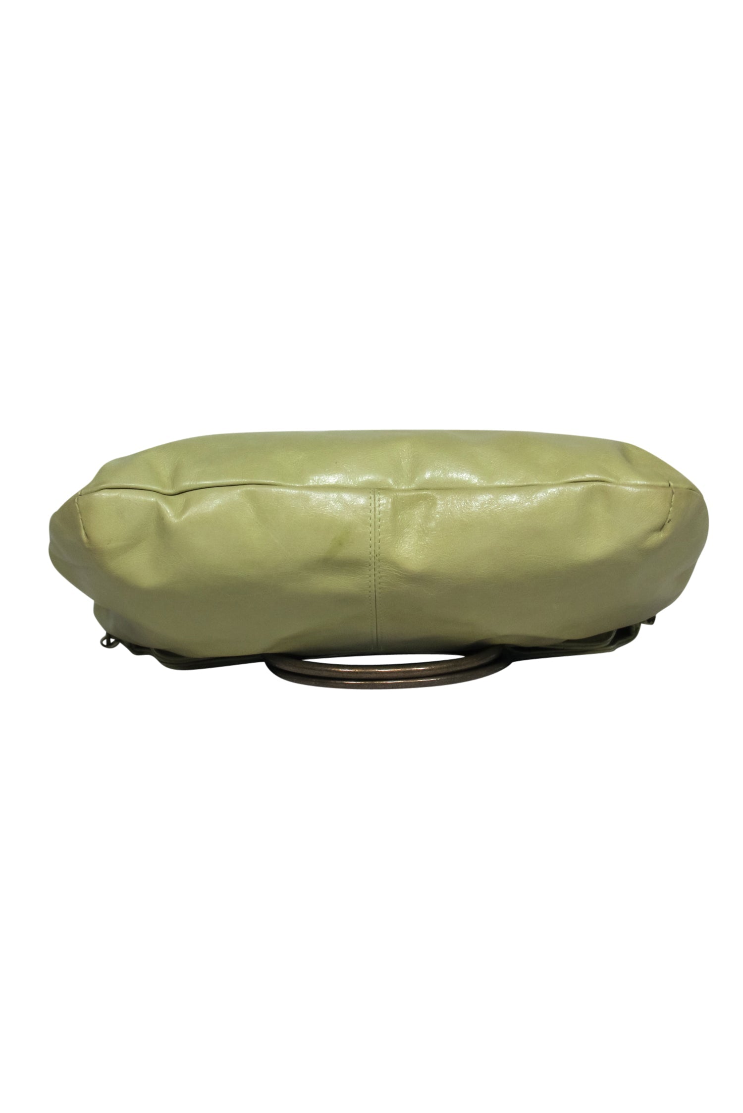 Hobo International - Charming Pale Green Convertible Leather Crossbody Bag with Ring Handles