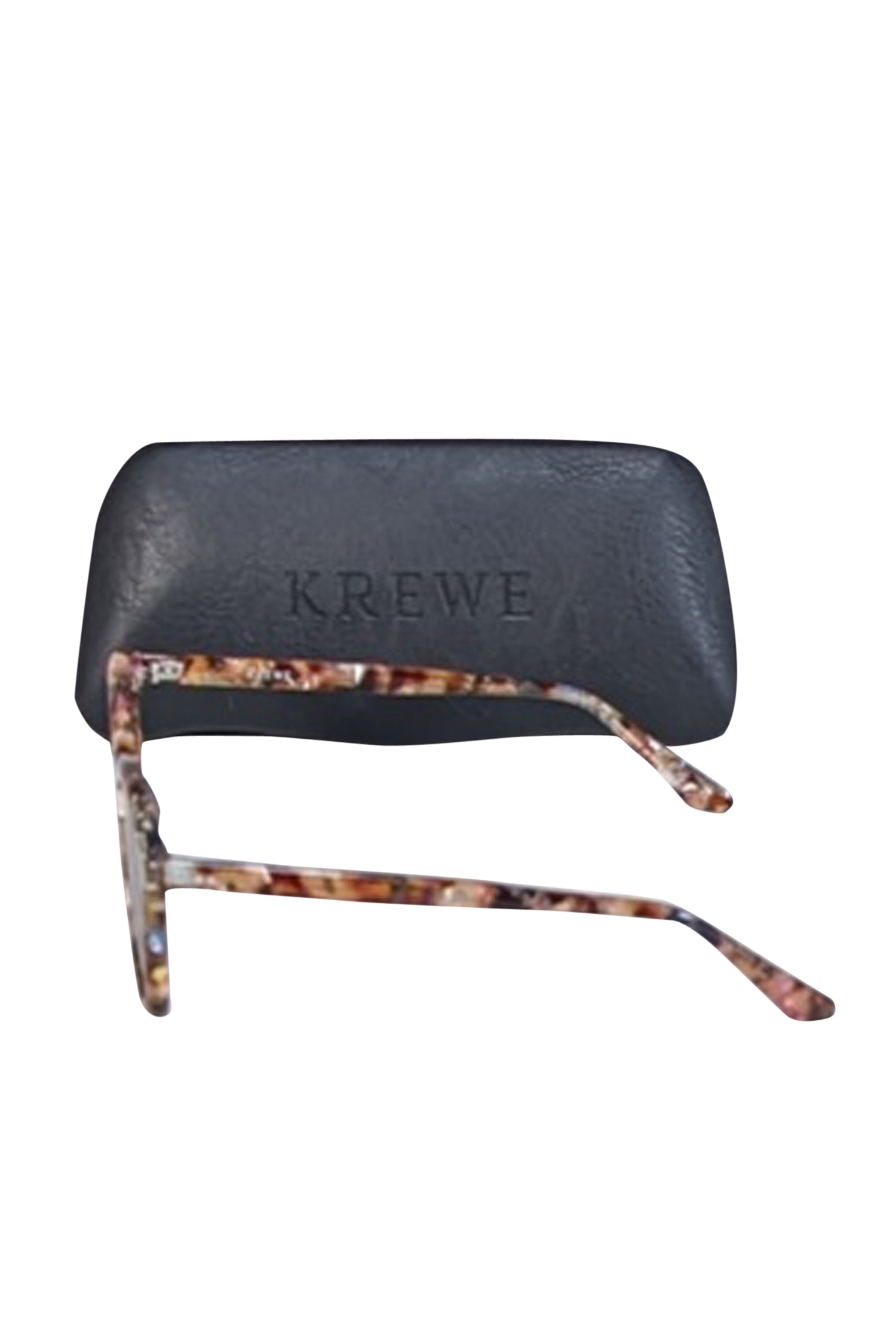 Krewe's Stunning Brown & Tan Print Round Collins Sunglasses