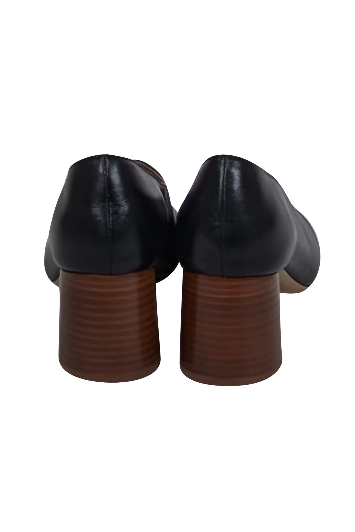 Mansur Gavriel's Irresistible Black Leather Rounded Toe Low Heel Pumps - Size 9